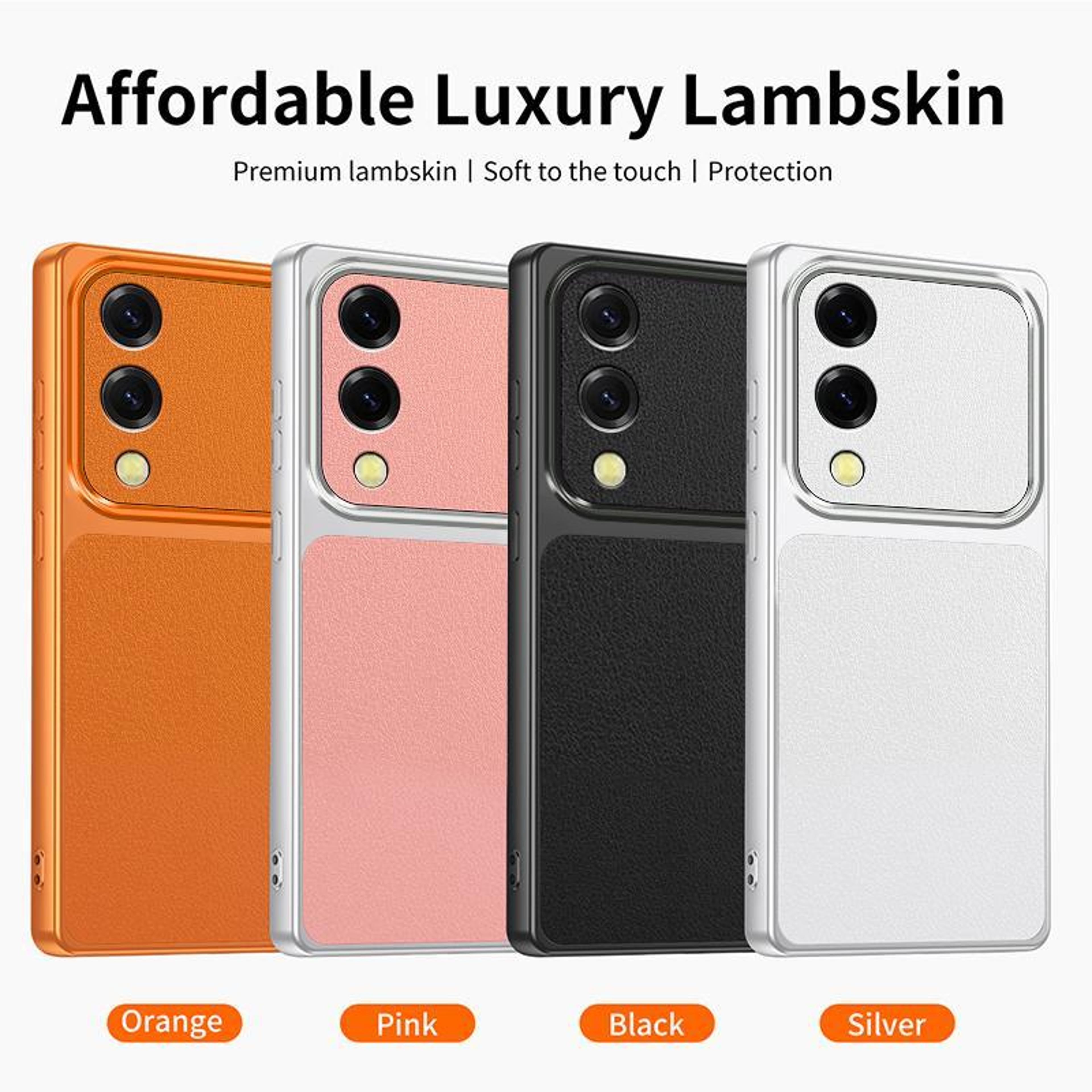 Galaxy S25 Edge 5G Lambskin Feel Shockproof Leather Case 1
