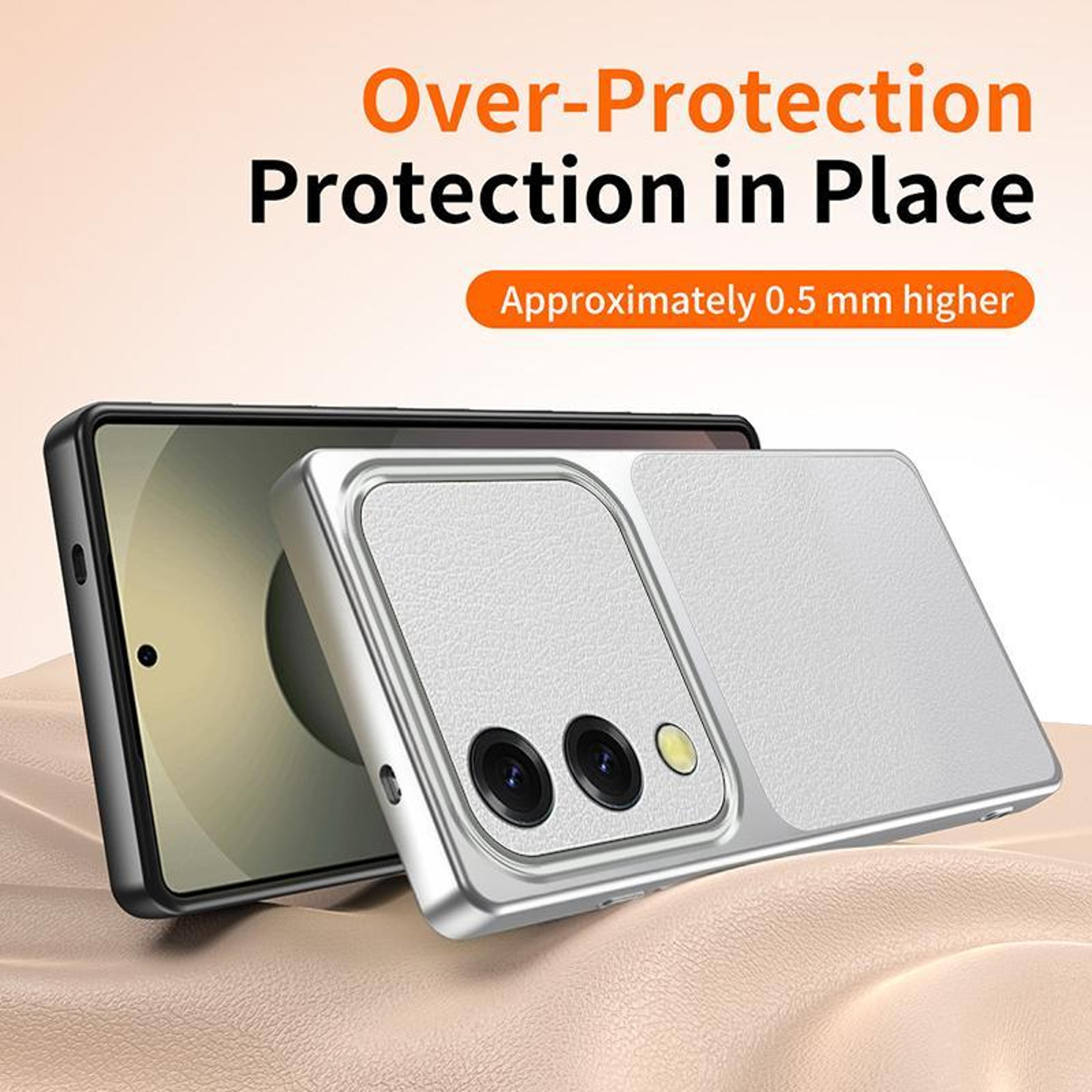 Galaxy S25 Edge 5G Lambskin Feel Shockproof Leather Case 4