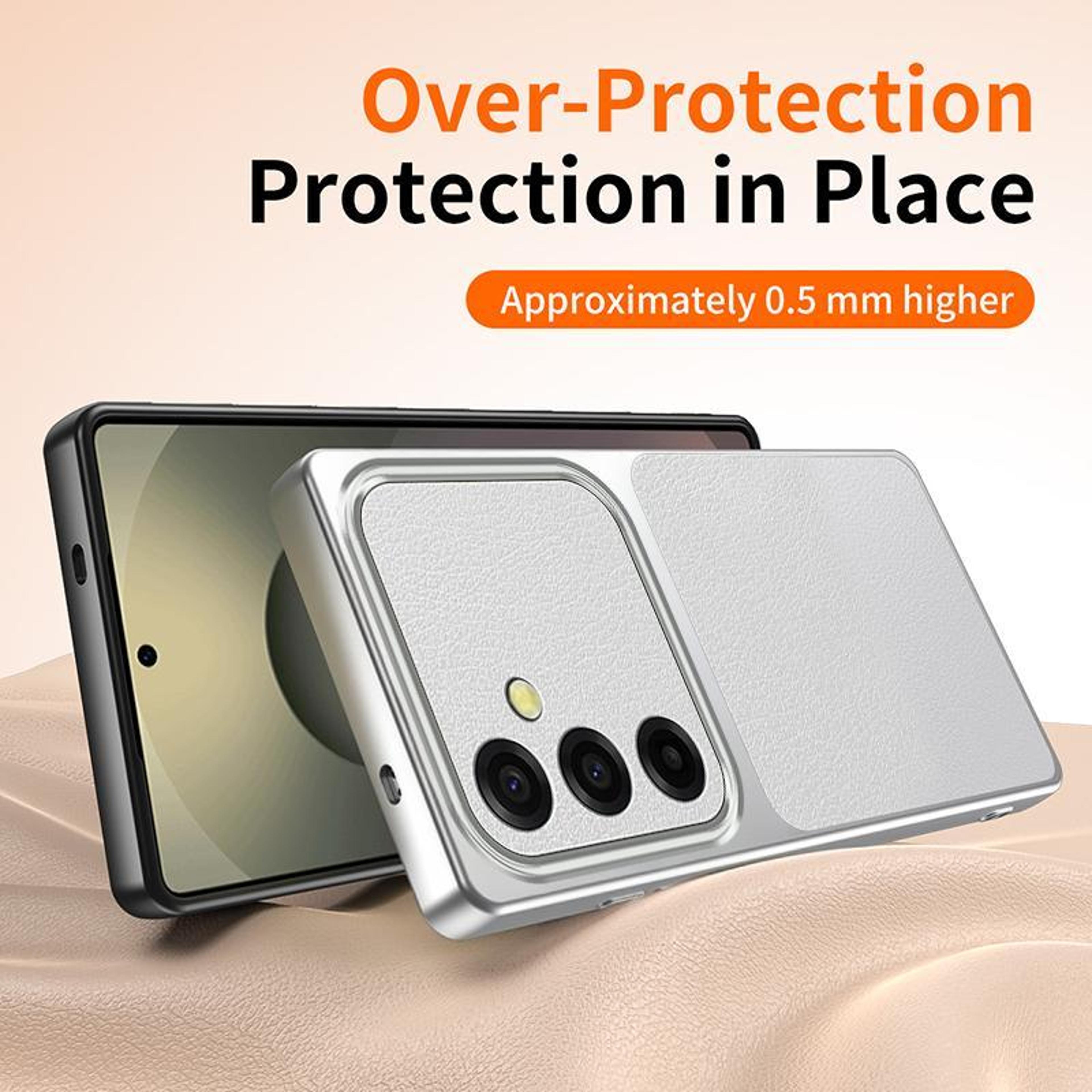 Galaxy A57 5G Lambskin Feel Shockproof Leather Phone Case 4