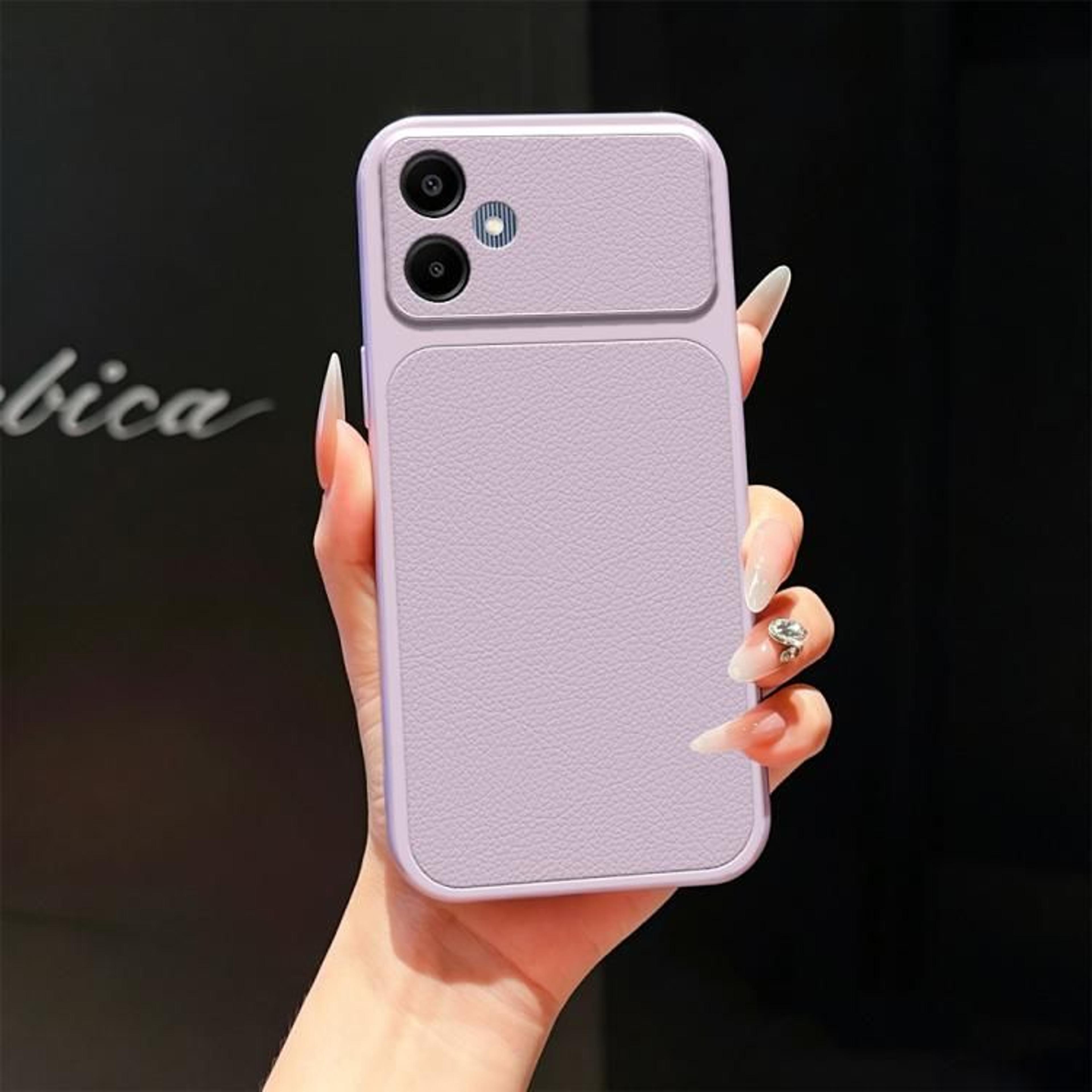 Galaxy A06 4G Lambskin Feel Shockproof TPU Leather Protective Case 13