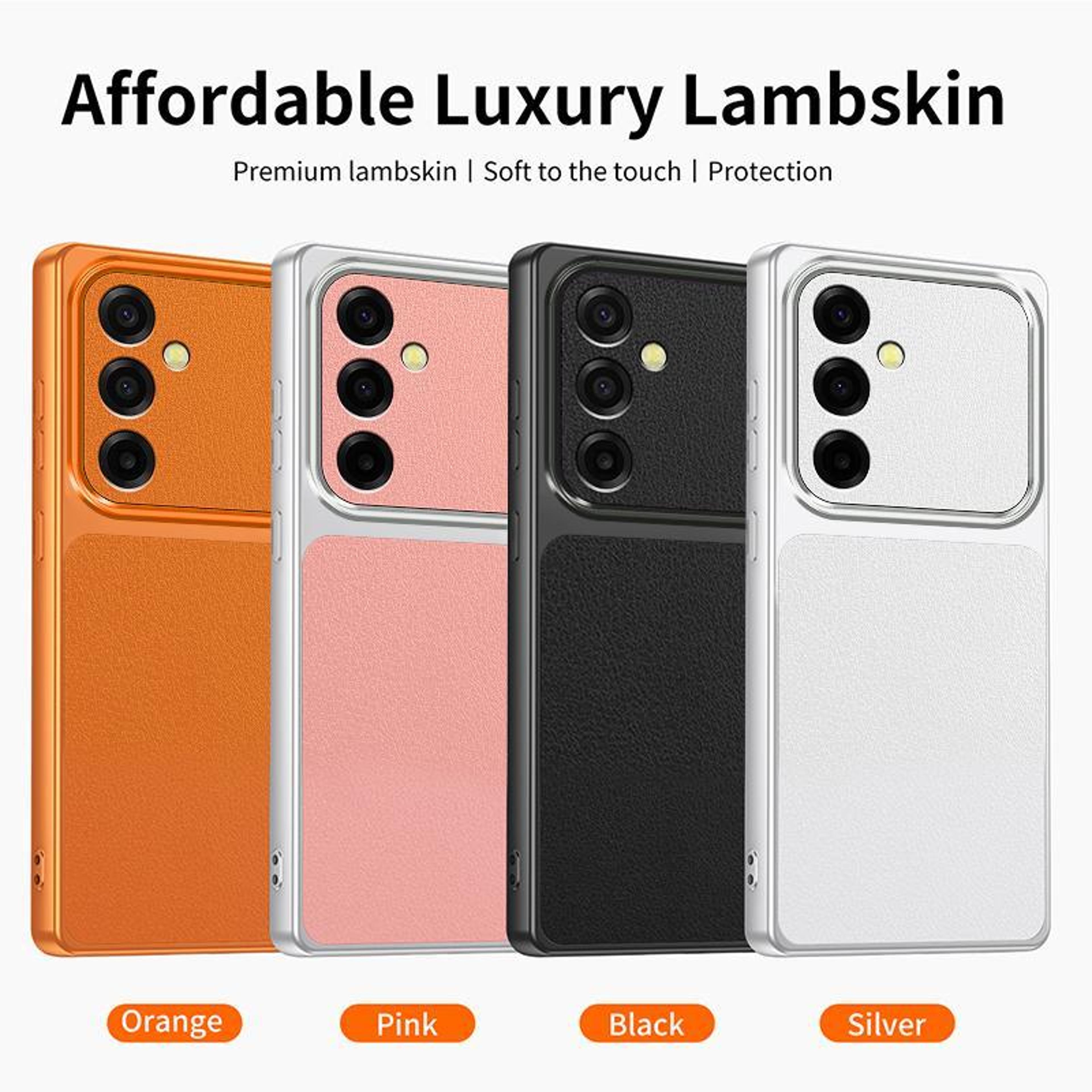 Galaxy A26 5G Lambskin Feel Shockproof PU Leather Case 1