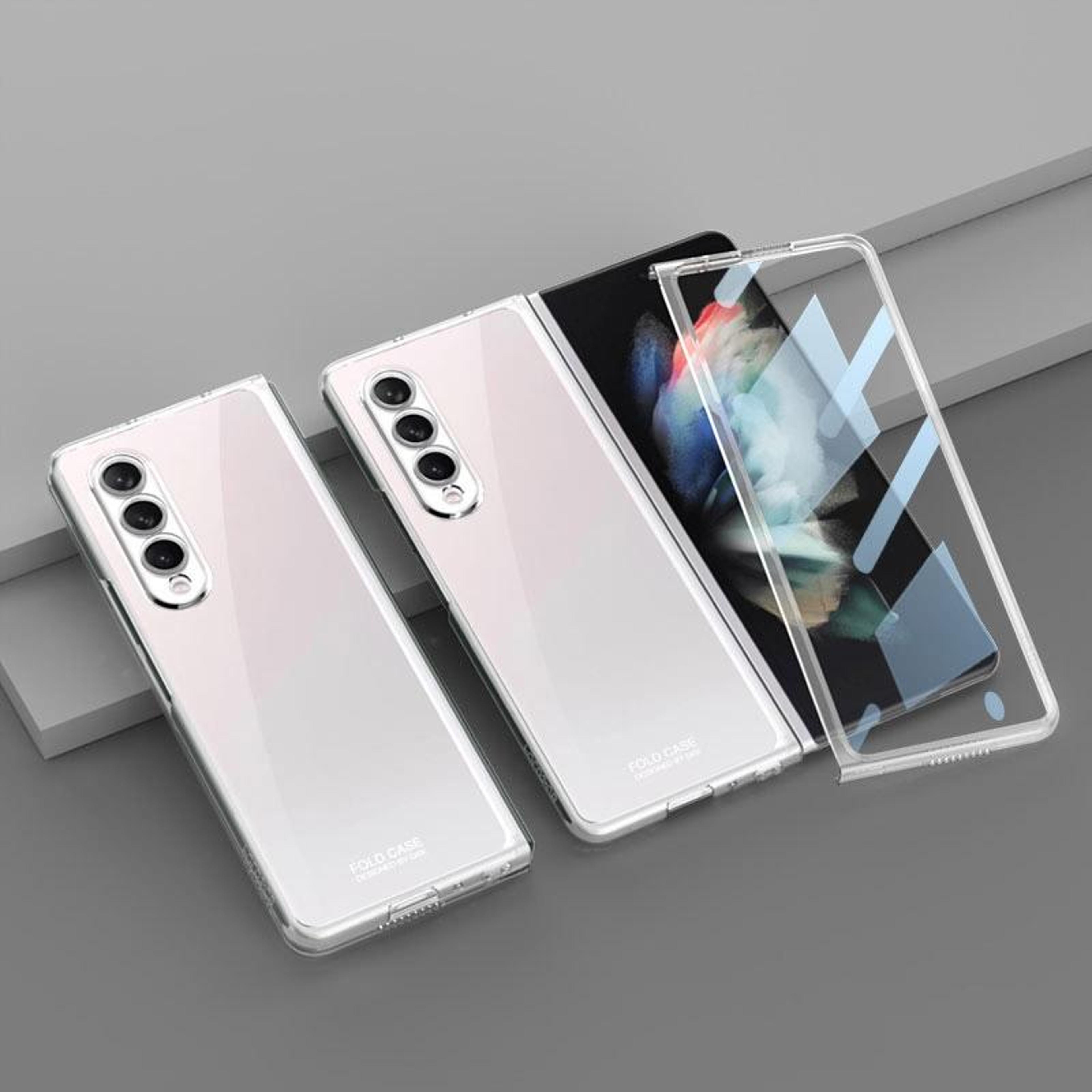 GKK Samsung Galaxy Z Fold4 Full Coverage Case With Tempered Glass 1