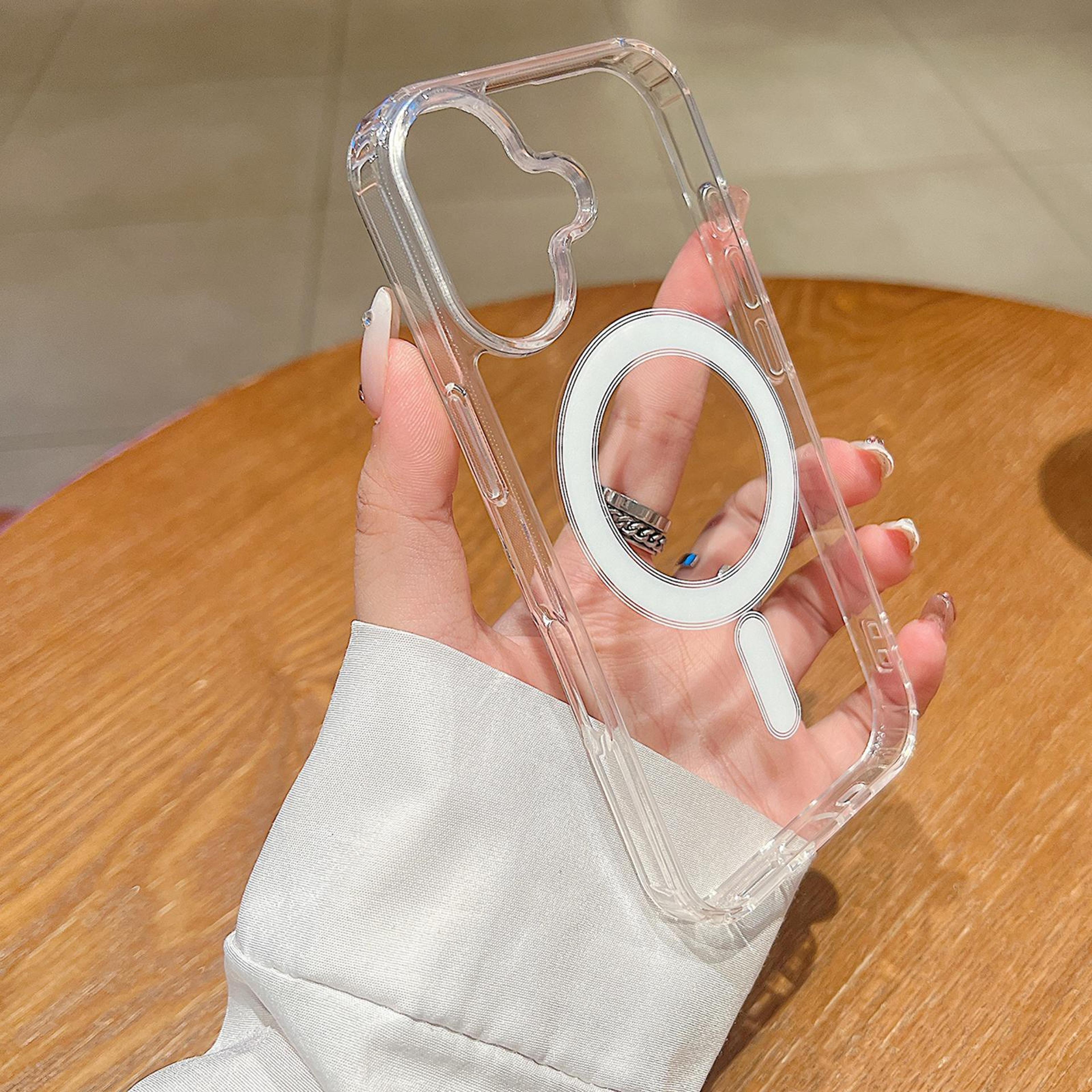 iphone 17 clear magsafe case with magnetic acrylic tpu protection