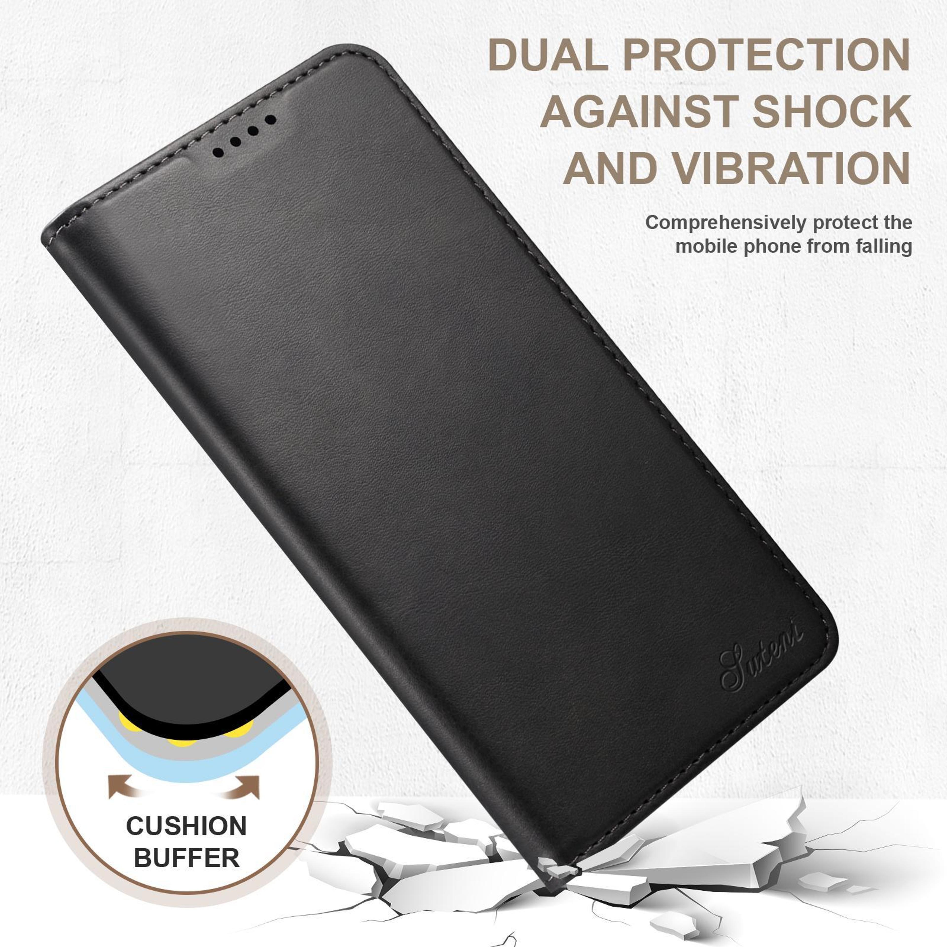 Samsung Galaxy S26 5G Wallet Case With Calf Texture Leather Card Holder And Kickstand 1