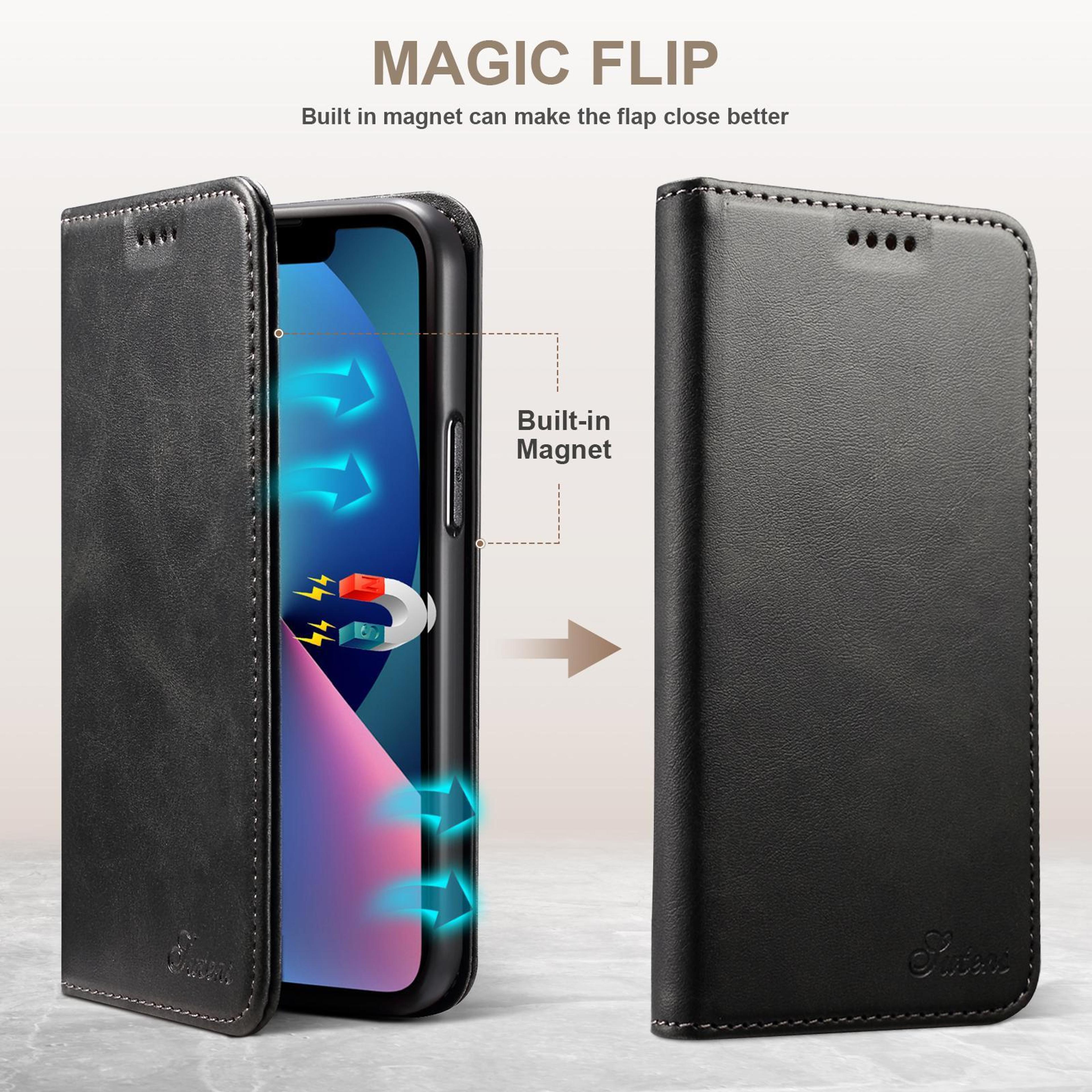 Samsung Galaxy S25 Plus Case Calf Texture Leather Wallet Case With Card Slots And Kickstand 2
