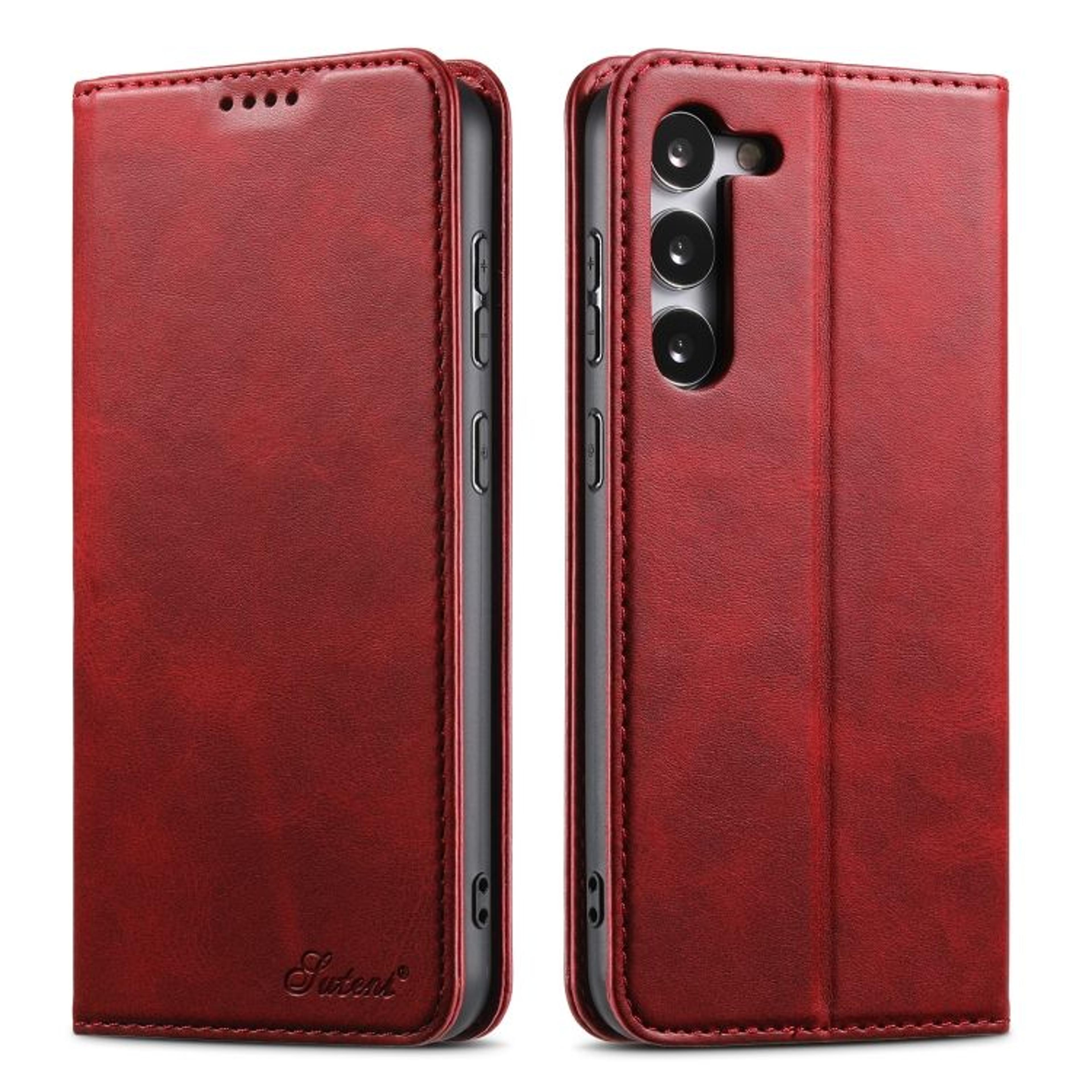 Samsung Galaxy S24 Plus Wallet Case With Calf Texture Leather Card Holder And Kickstand 8
