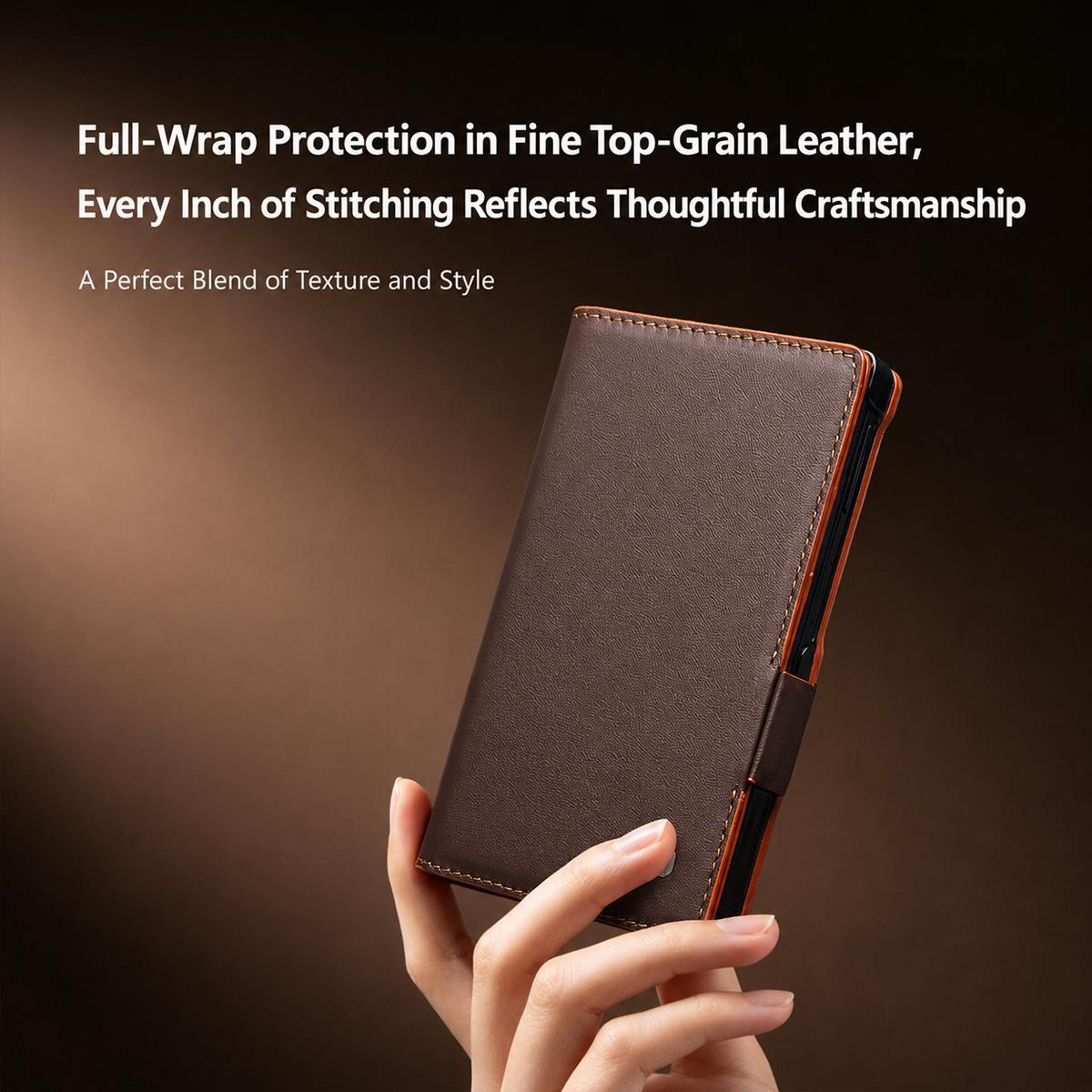 Classic Gen2 Galaxy Z Fold8 Leather Case Genuine Leather Protective Cover 7