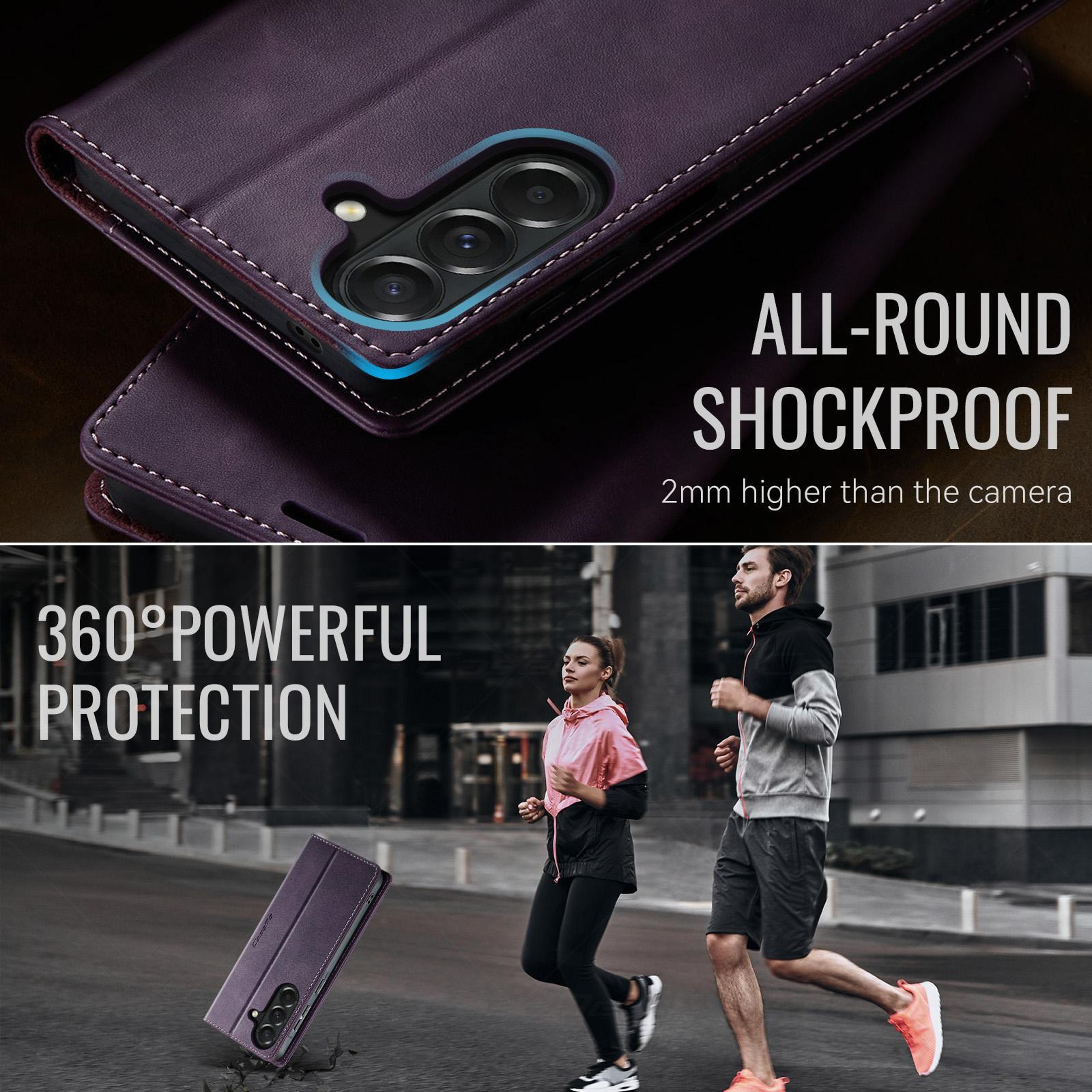 Galaxy A57 5G RFID Blocking Leather Wallet Case With Card Holder And Stand 9