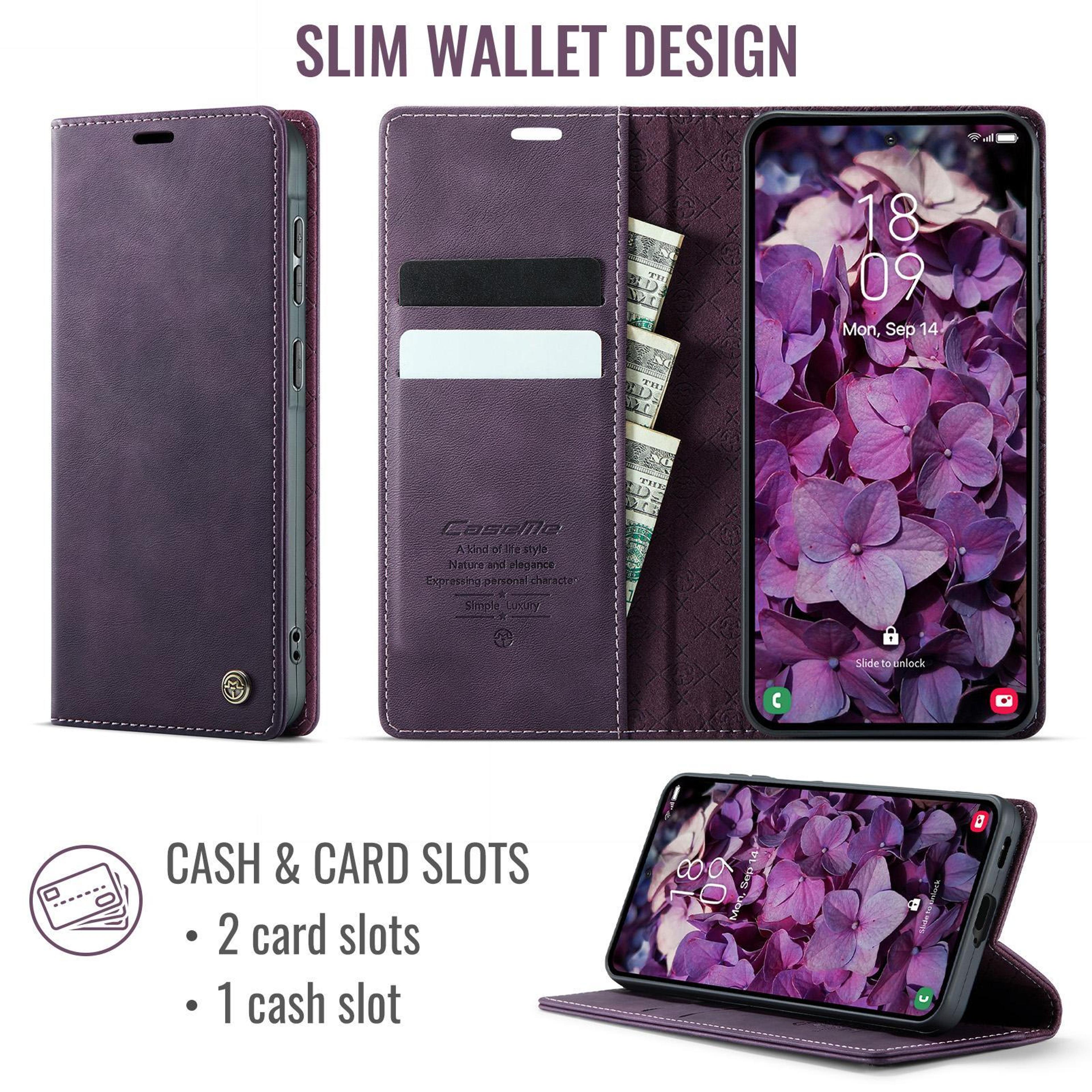 Galaxy A57 5G RFID Blocking Leather Wallet Case With Card Holder And Stand 1