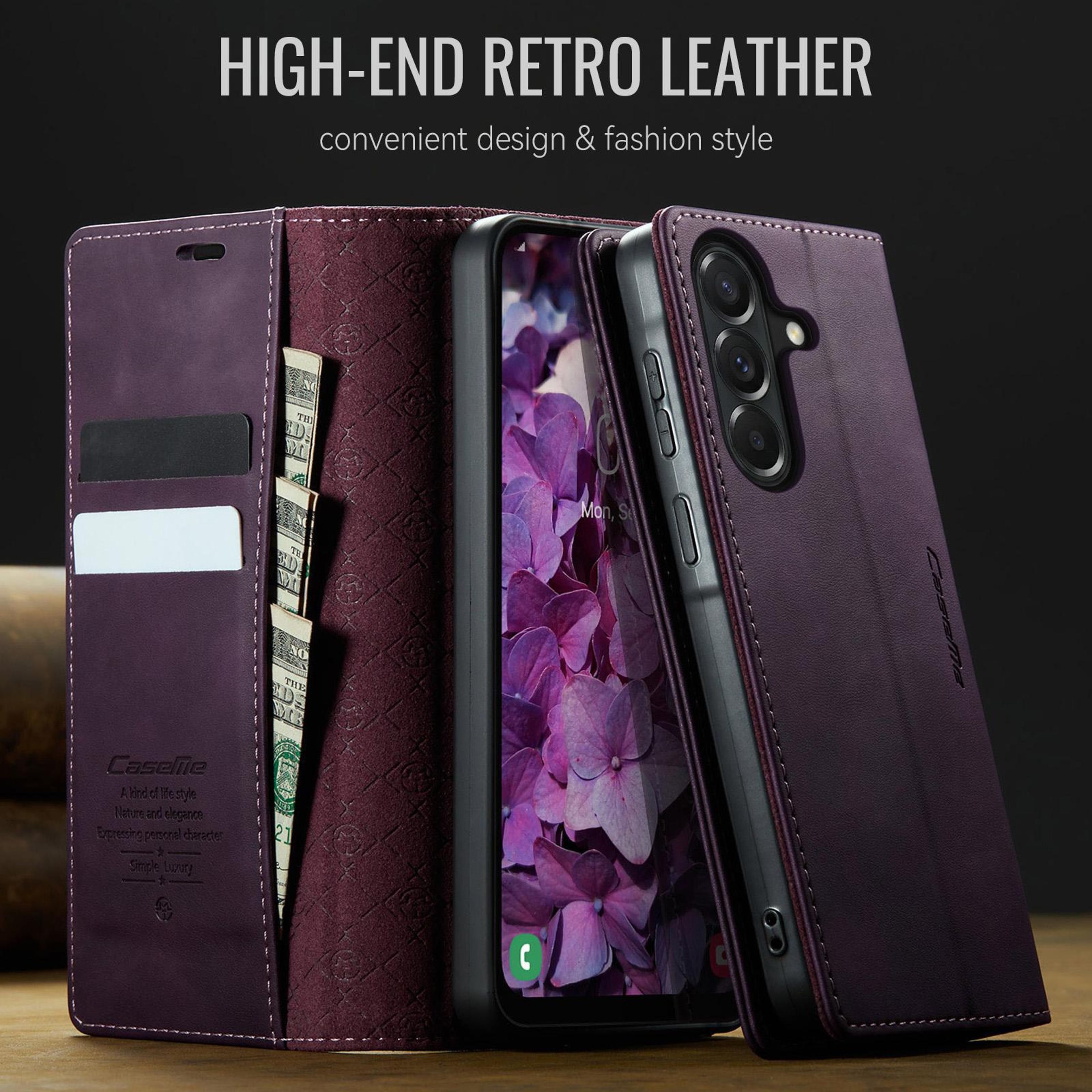 Galaxy A57 5G RFID Blocking Leather Wallet Case With Card Holder And Stand 5