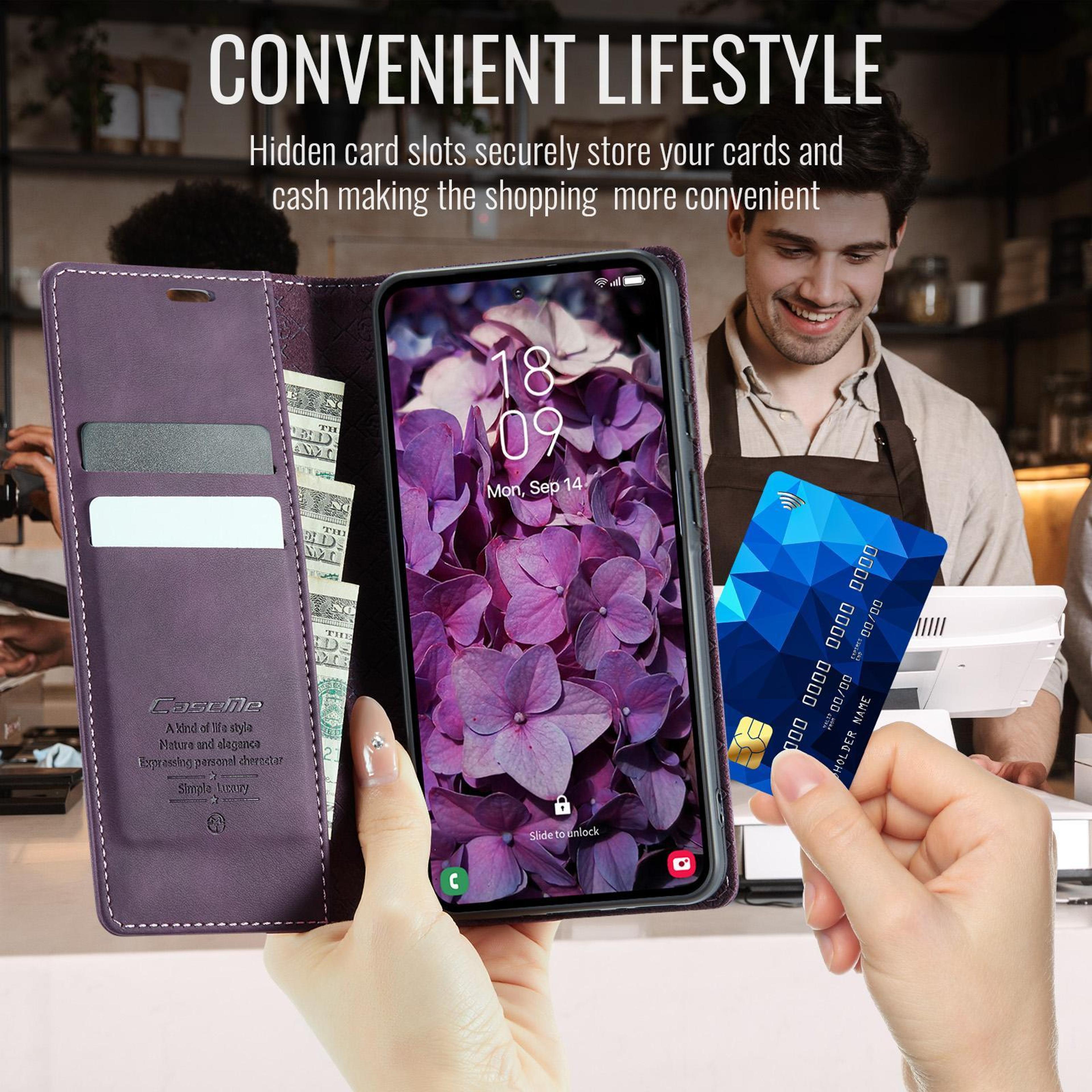Galaxy A57 5G RFID Blocking Leather Wallet Case With Card Holder And Stand 6