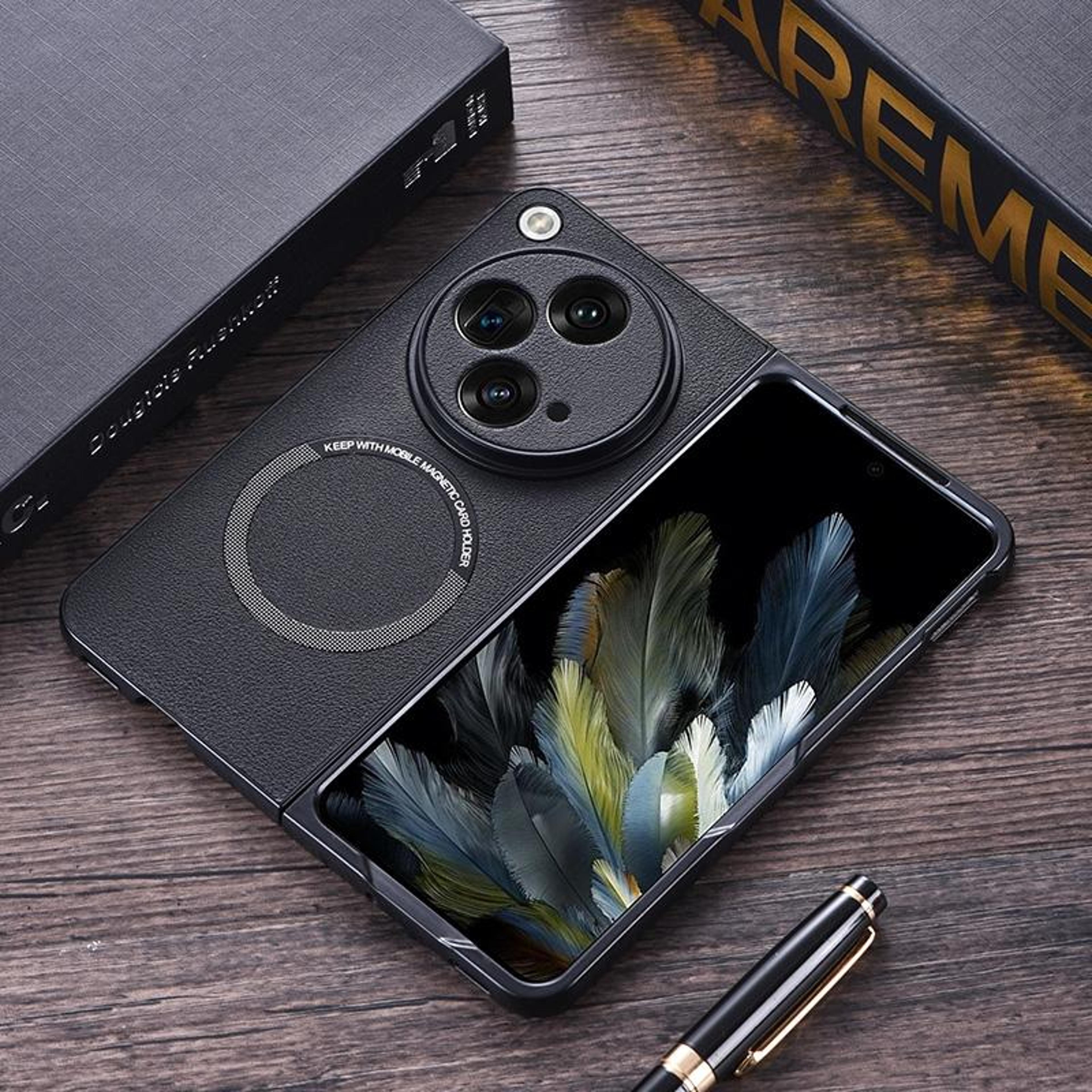 OnePlus Open MagSafe Magnetic PU Leather Shockproof Case 0