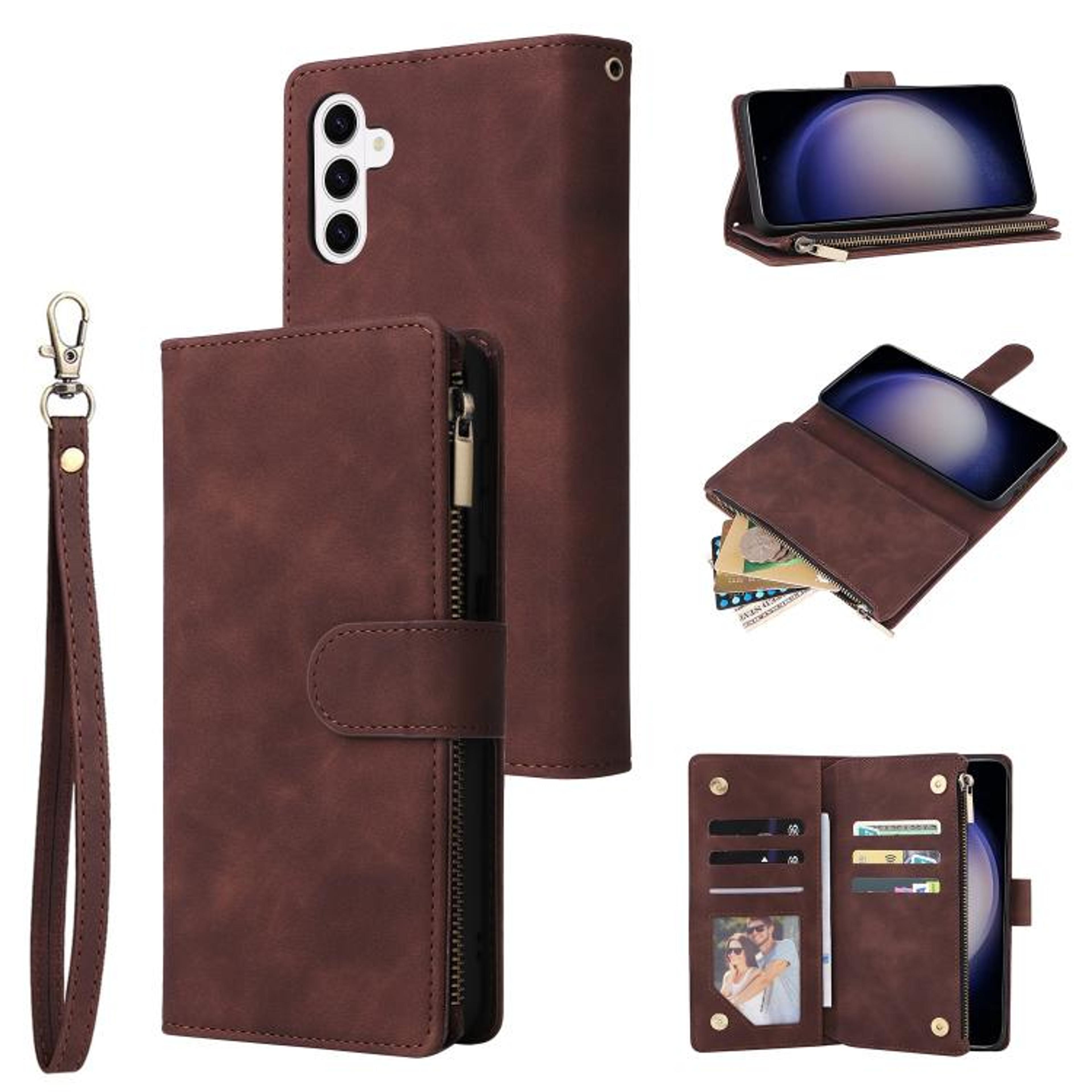 Galaxy S26 Plus 5G Zipper Wallet Case With Card Holder Kickstand And Wrist Strap 10