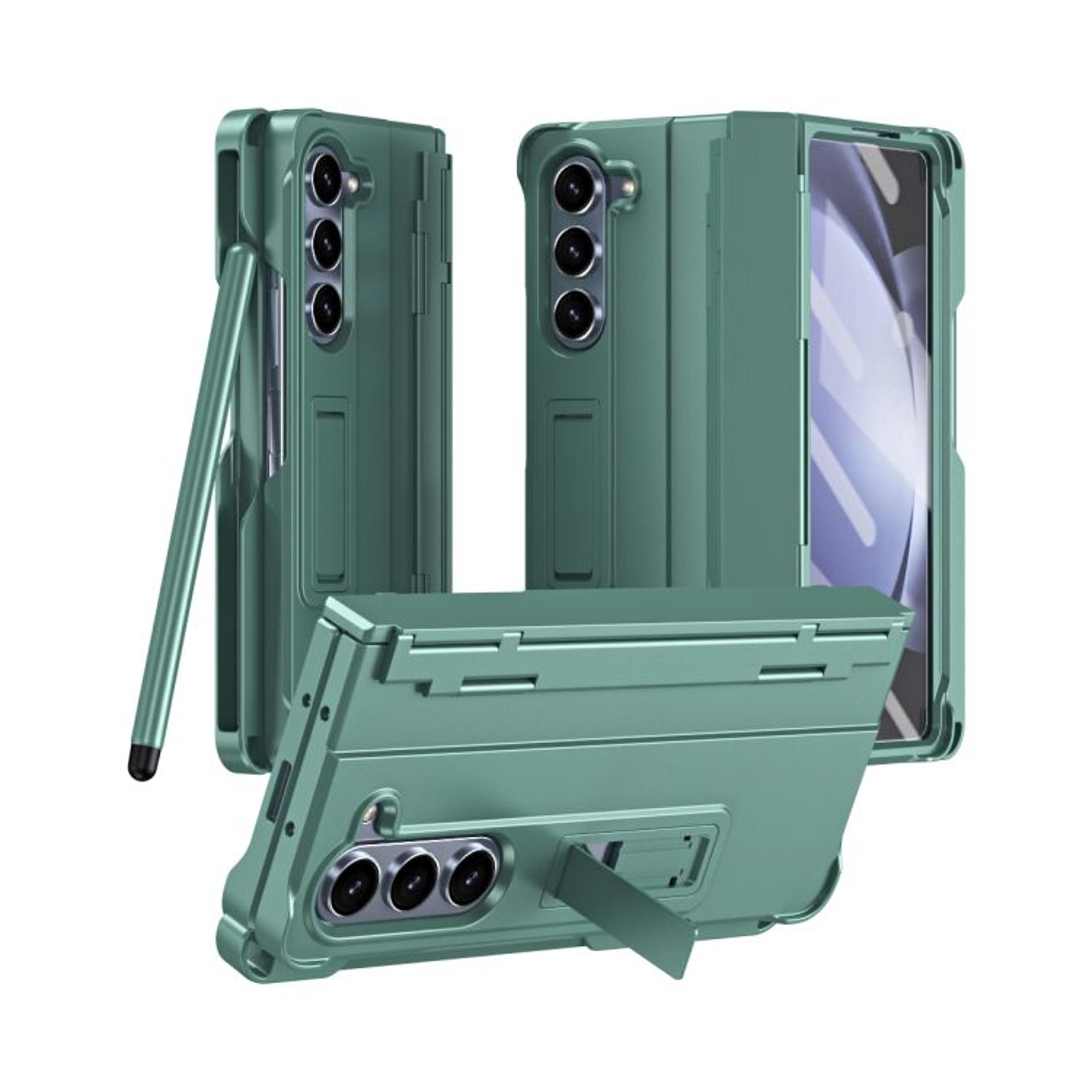 Galaxy Z Fold6 Shockproof Hinge Case With Tempered Glass And Pen 11