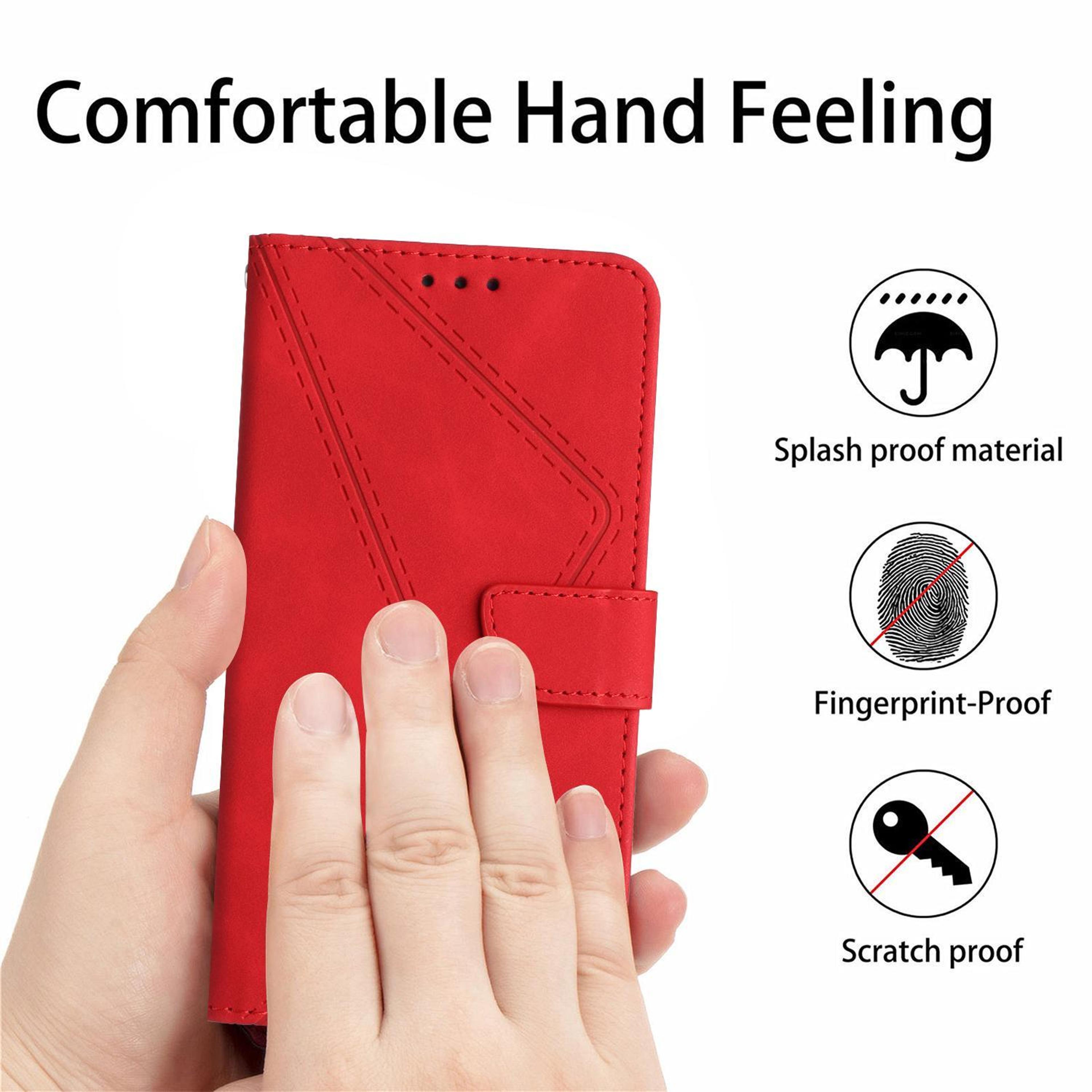 Samsung Galaxy M36 5G Leather Wallet Case With Card Holder Kickstand And Wrist Strap 5