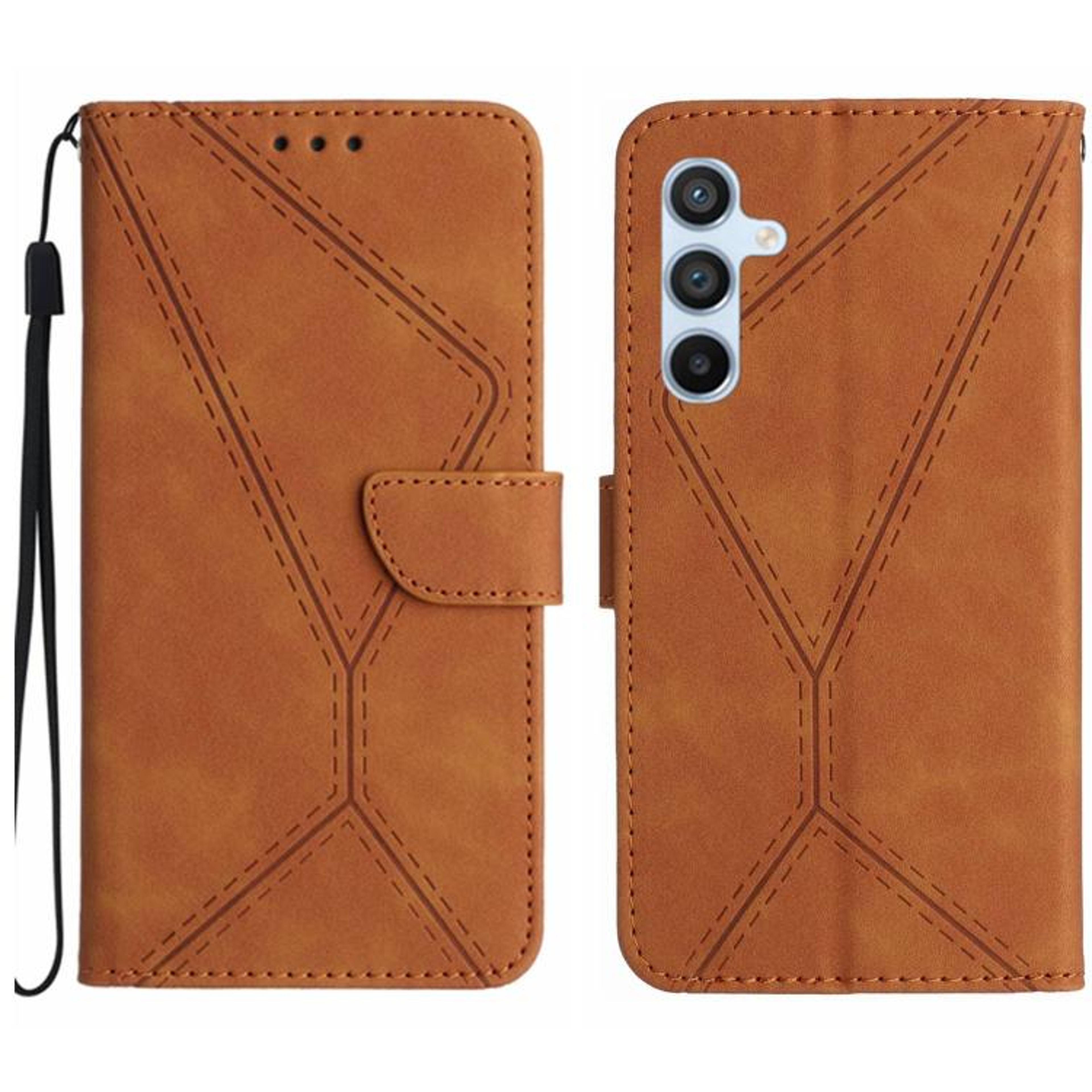 Samsung Galaxy A17 5G Embossed Leather Wallet Case With Card Slots And Stand 8