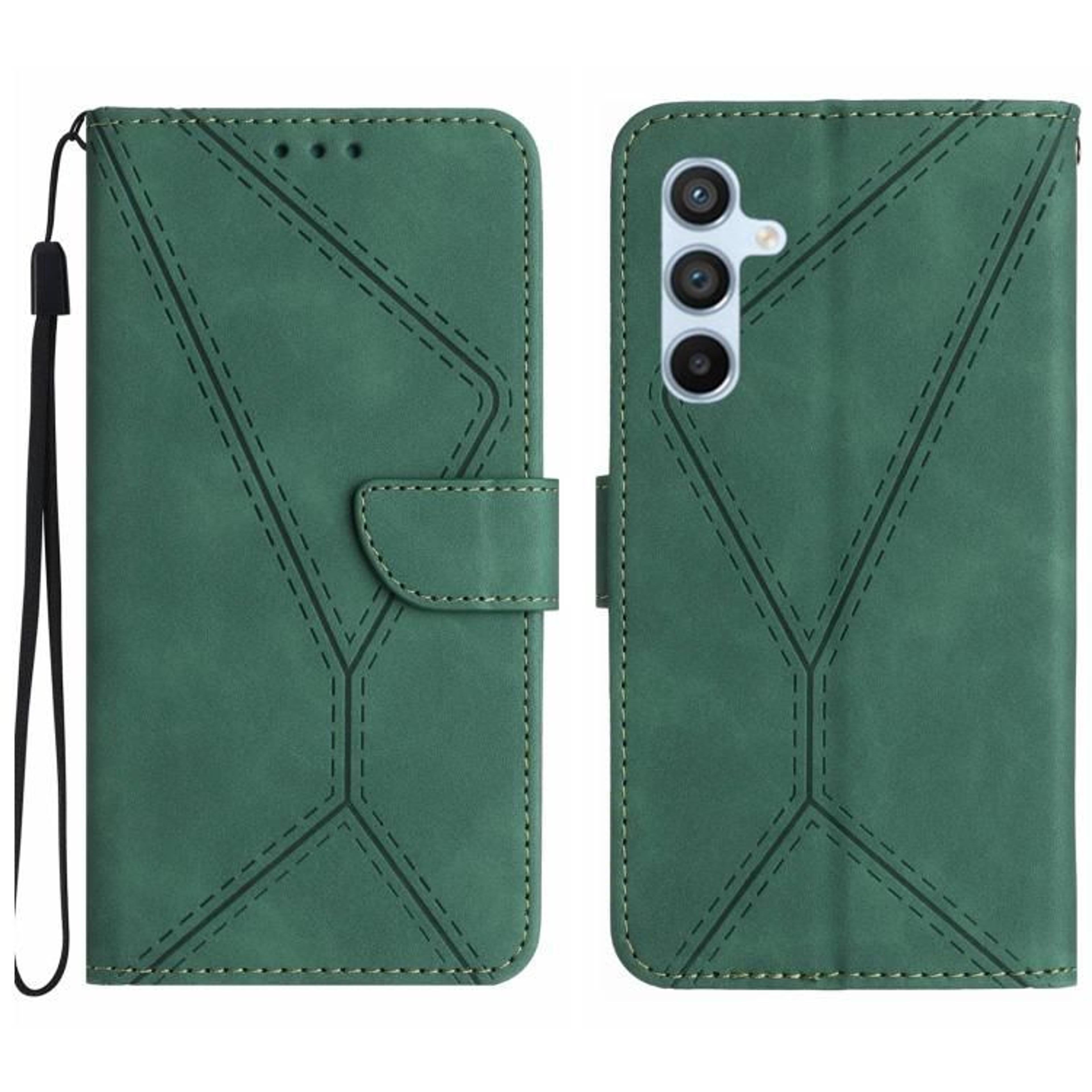 Samsung Galaxy A17 5G Embossed Leather Wallet Case With Card Slots And Stand 9