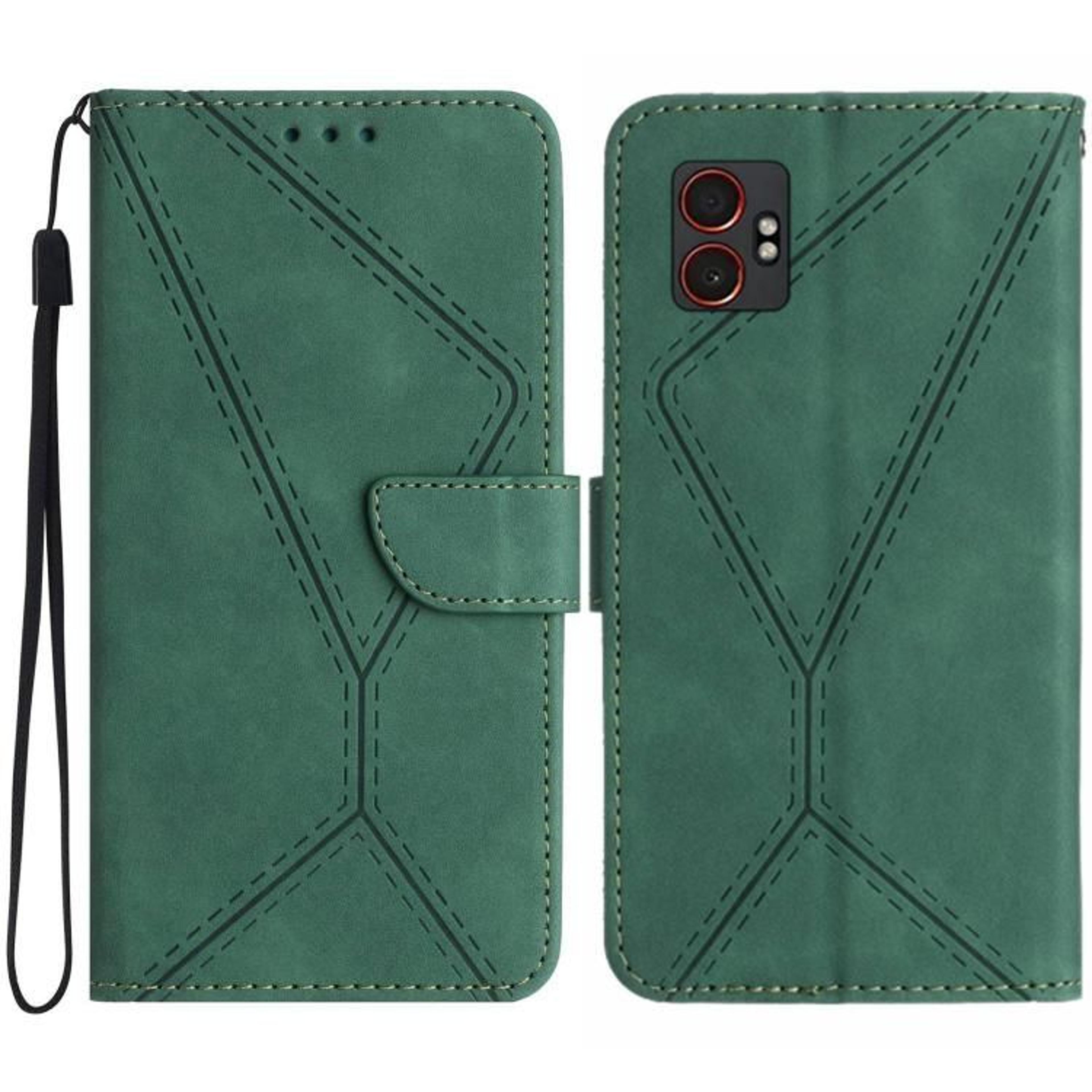 Samsung Galaxy XCover7 Pro Leather Wallet Case With Card Holder And Stand 9