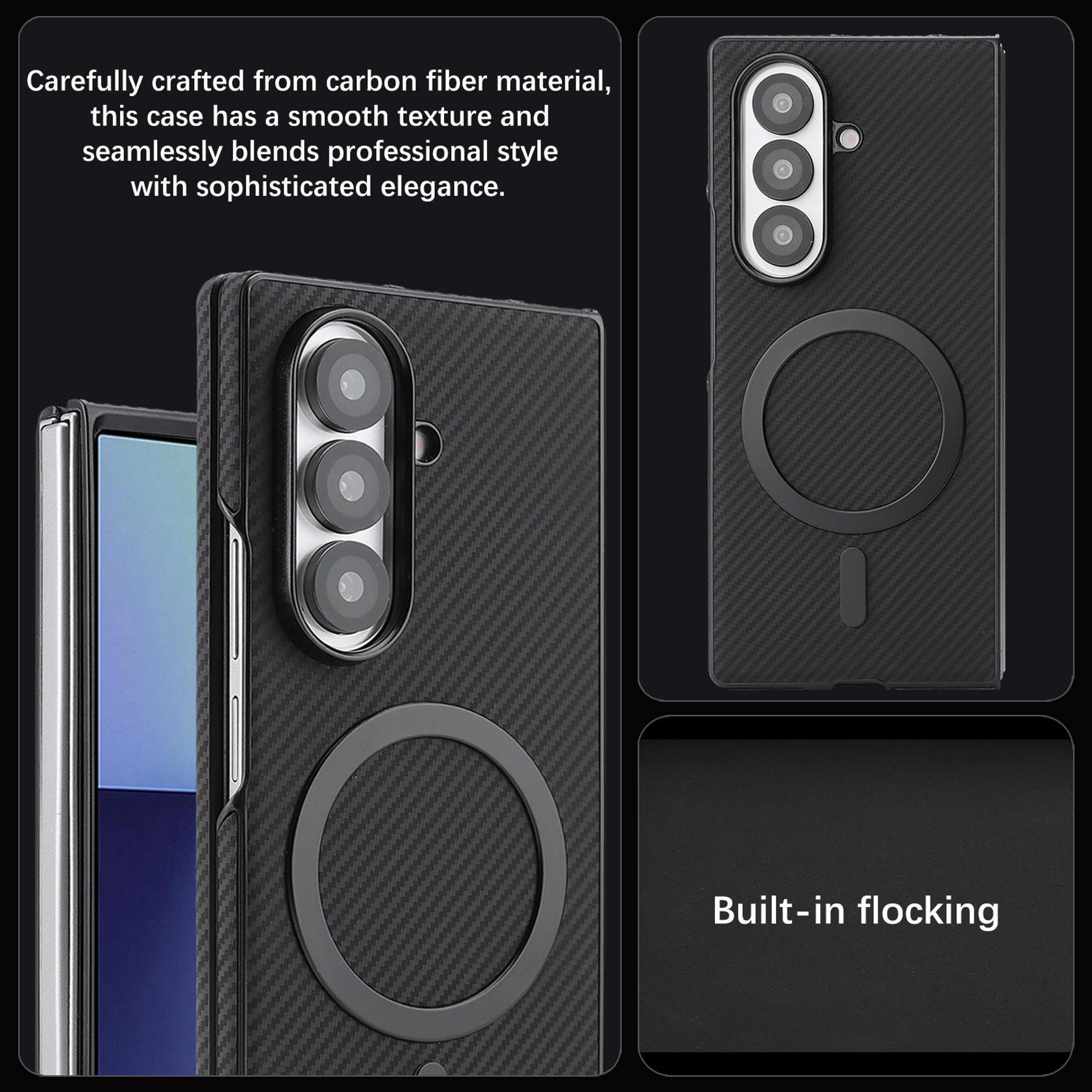 Galaxy Z Fold7 5G Carbon Fiber MagSafe Case With Drop And Camera Protection 3