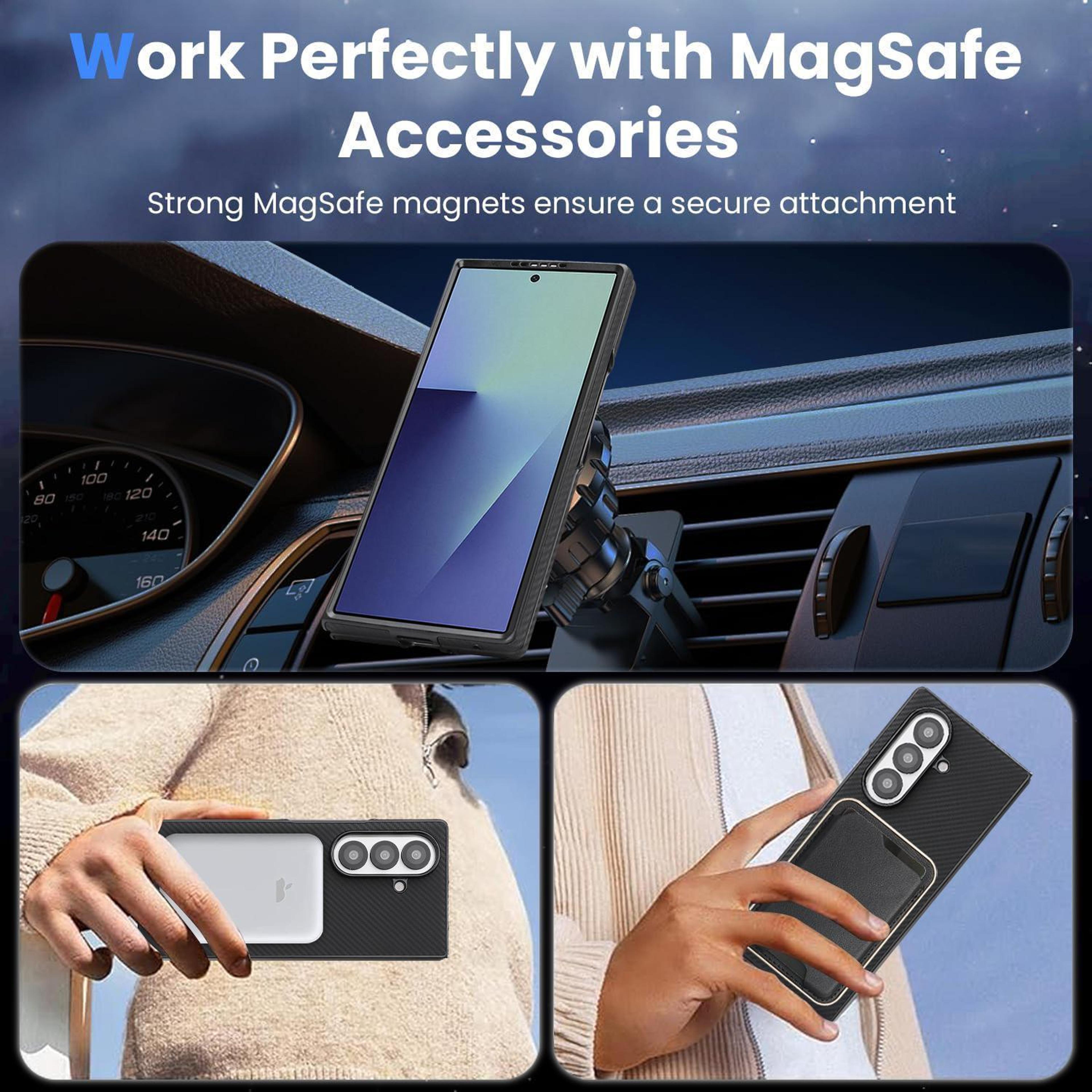 Galaxy Z Fold7 5G Carbon Fiber MagSafe Case With Drop And Camera Protection 4