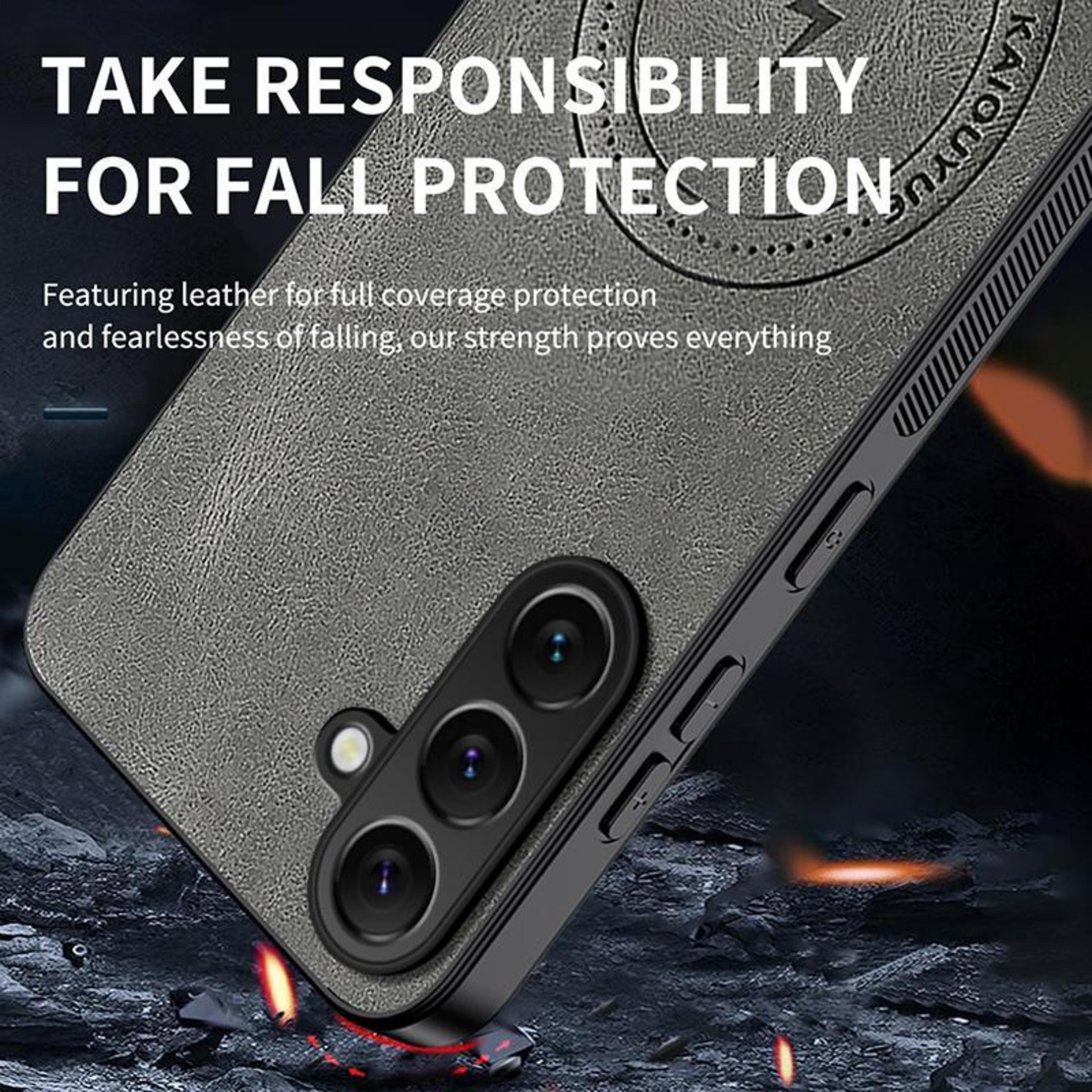 Samsung Galaxy S26 5G Magnetic Case With Nappa Texture Slim Protective Cover 3