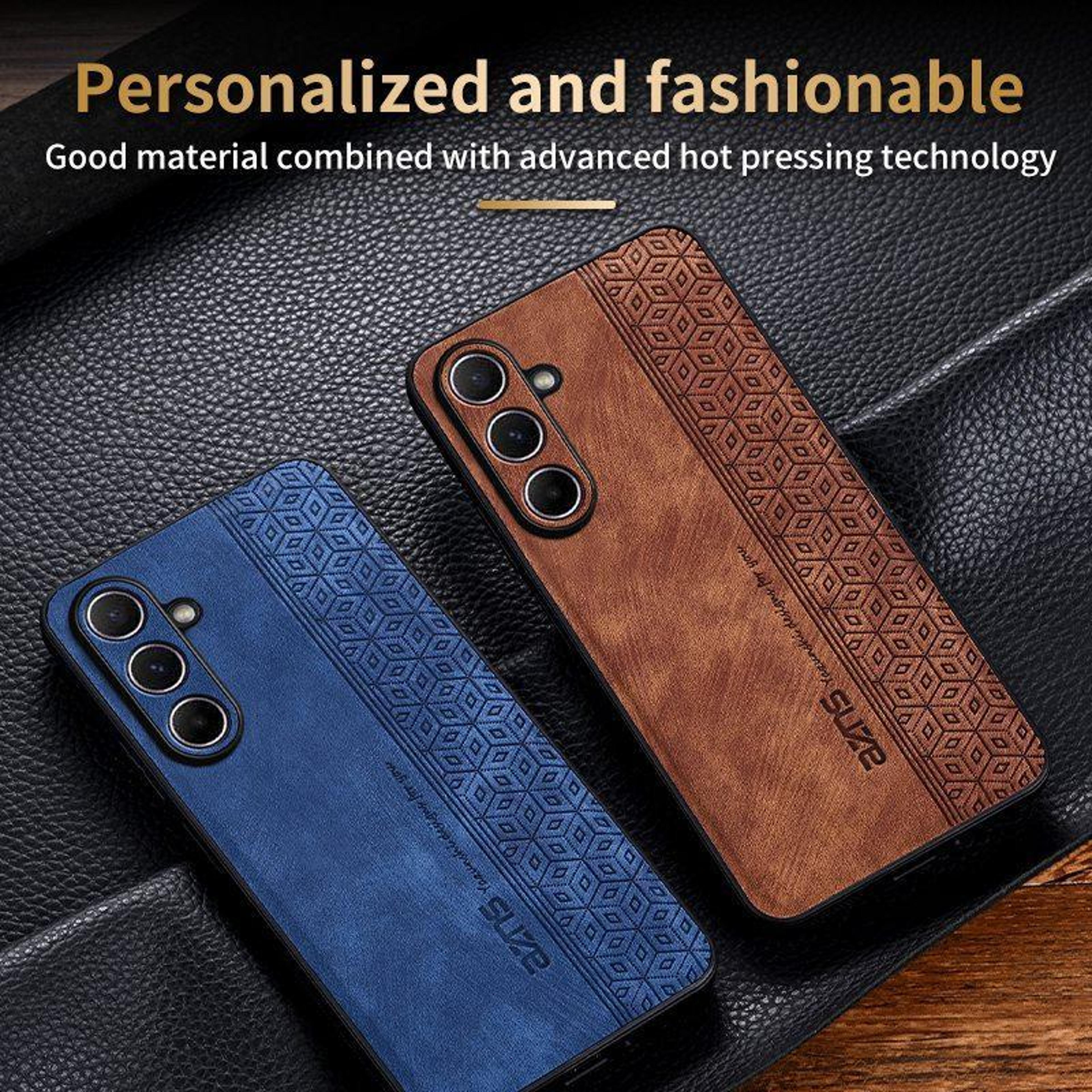 Galaxy S26 FE 5G Case 3D Embossed Leather Feel Protective Cover 5
