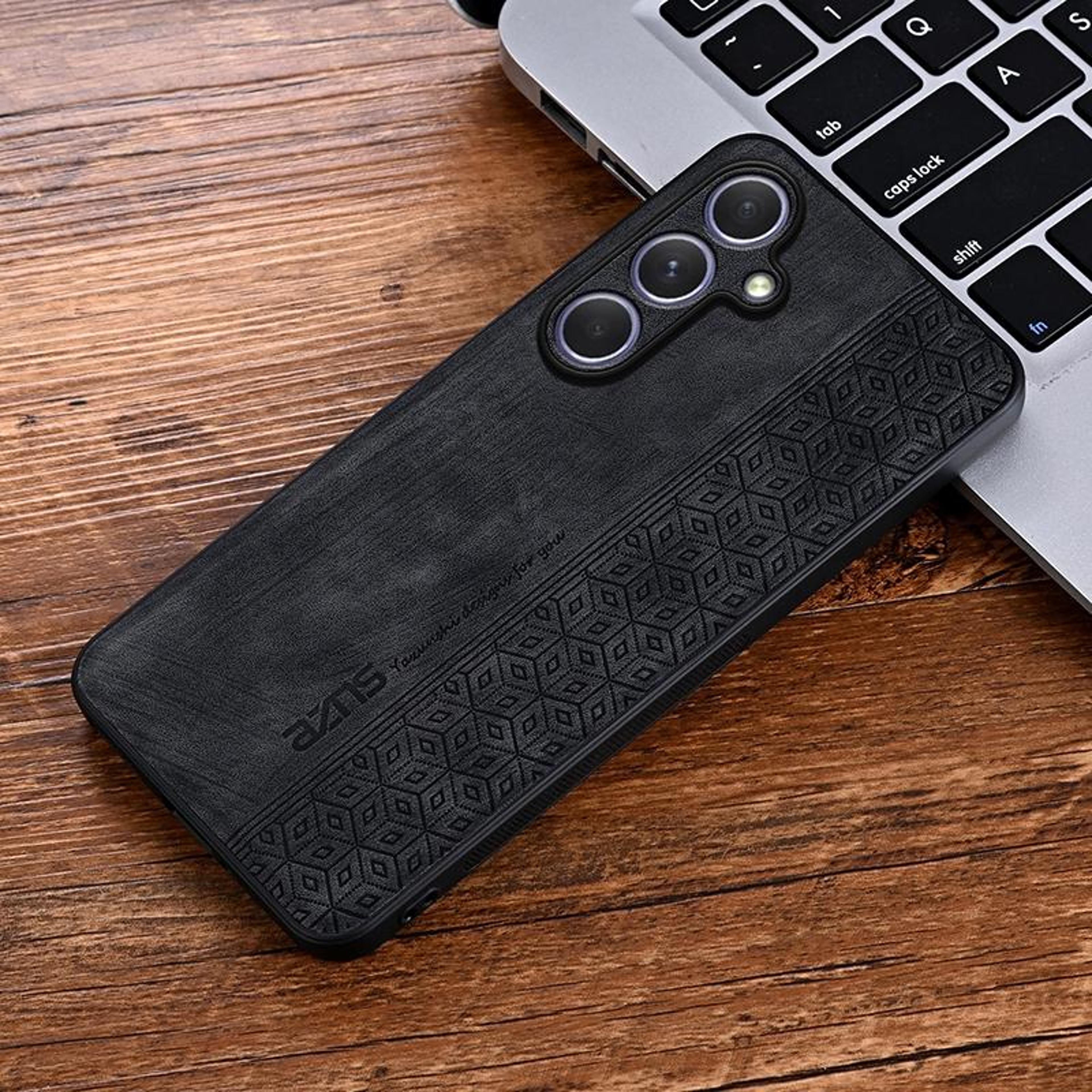 Samsung Galaxy S25 Plus 5G Case 3D Embossed Leather Skin Protective Cover 1