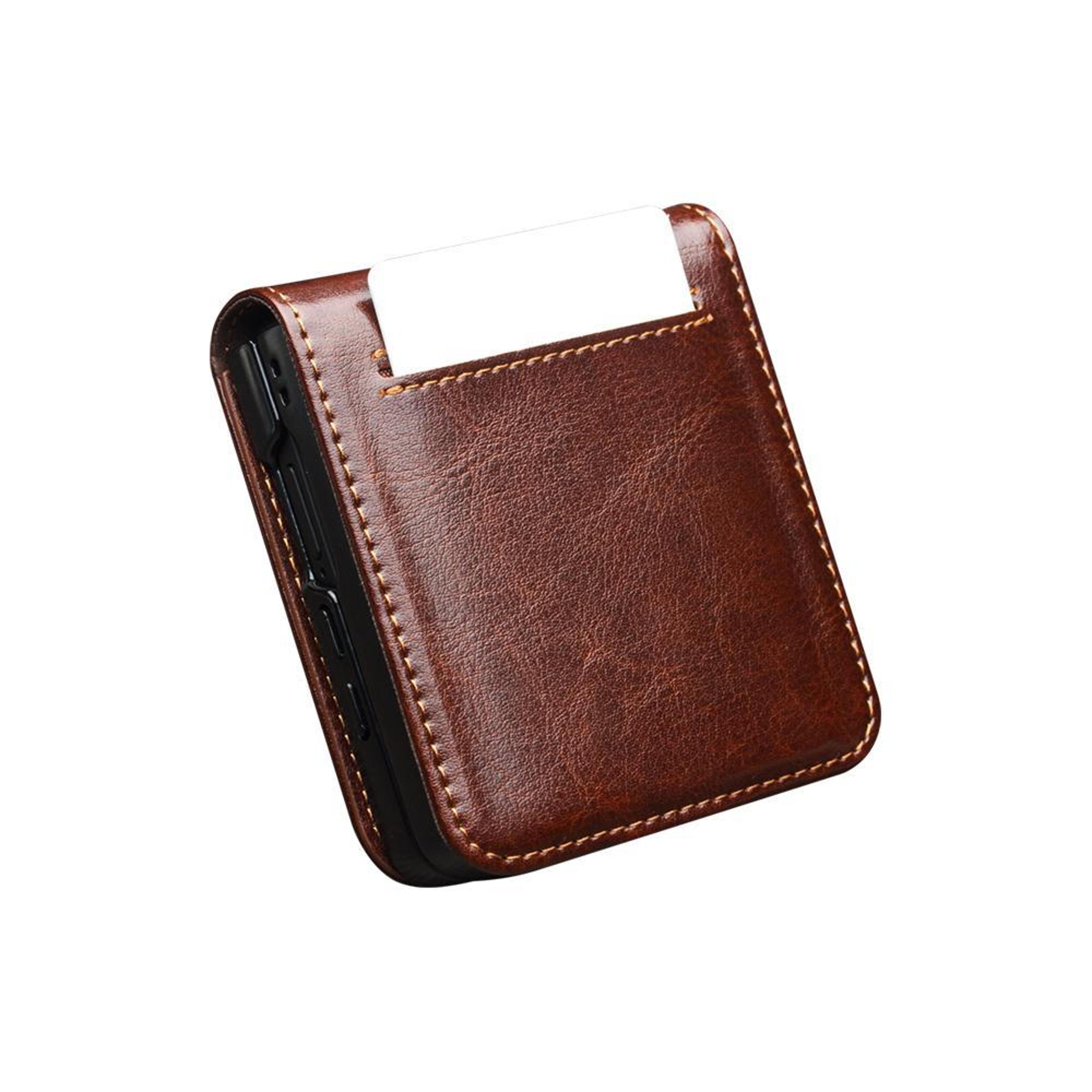 Samsung Galaxy Z Flip7 5G Genuine Leather Protective Case With Buckle 4