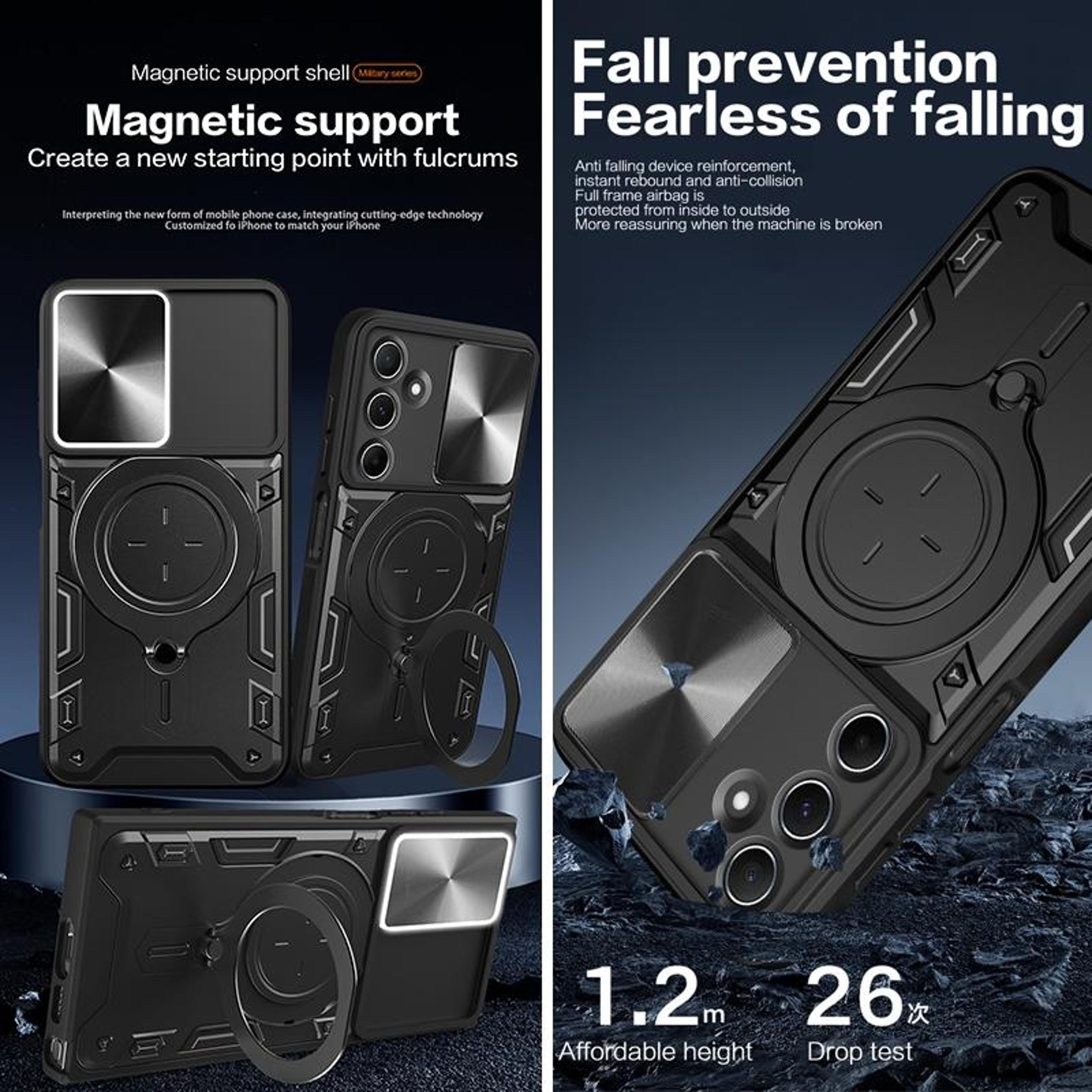 Samsung Galaxy M35 5G Case With Sliding Camera Cover Magnetic Ring Holder 6