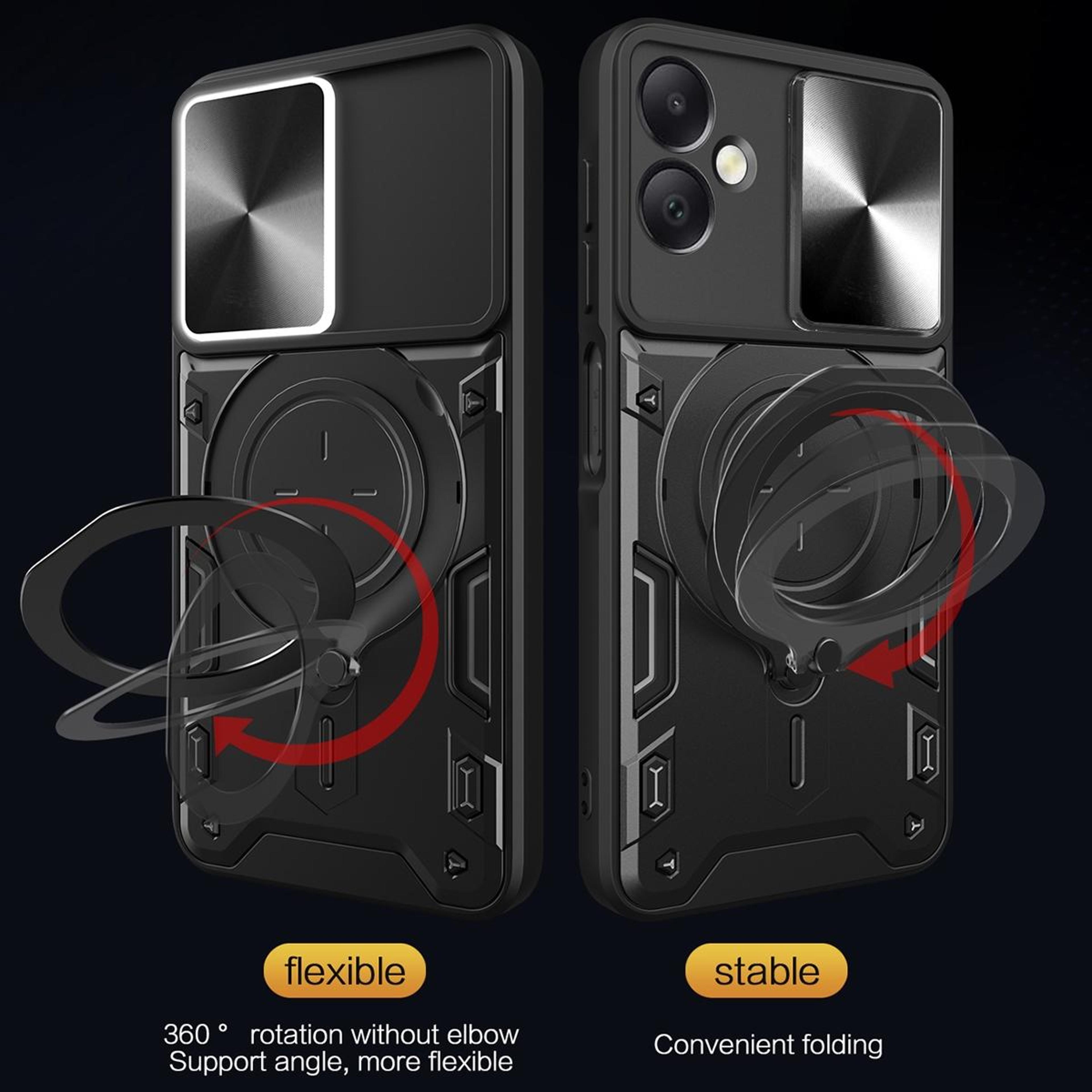 Samsung Galaxy A06 4G Protective Case With Sliding Camera Cover And Magnetic Holder 4