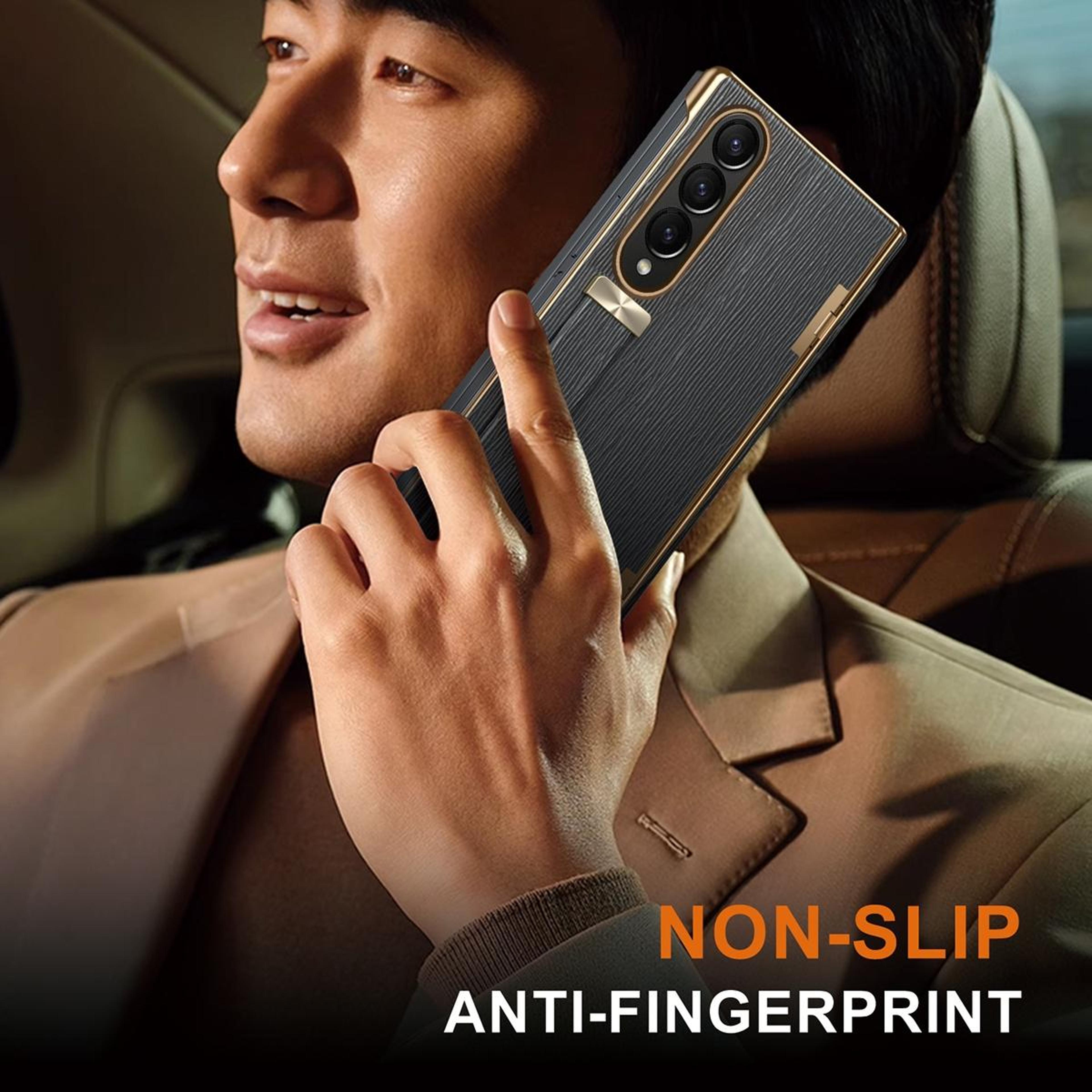 Samsung Galaxy Z Fold4 Case With Retractable Wrist Strap Invisible Stand And Hinge Protection 6