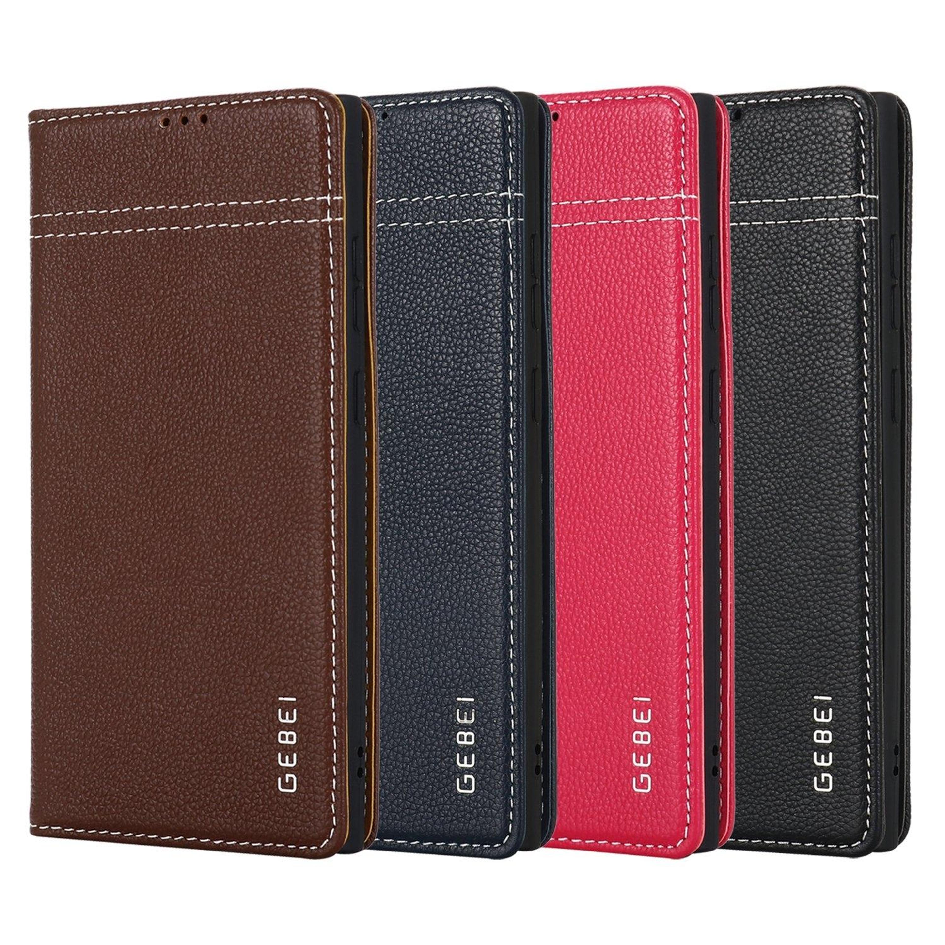 Galaxy S24 Plus Leather Case TopGrain Wallet Case With Card Holder And Kickstand 5