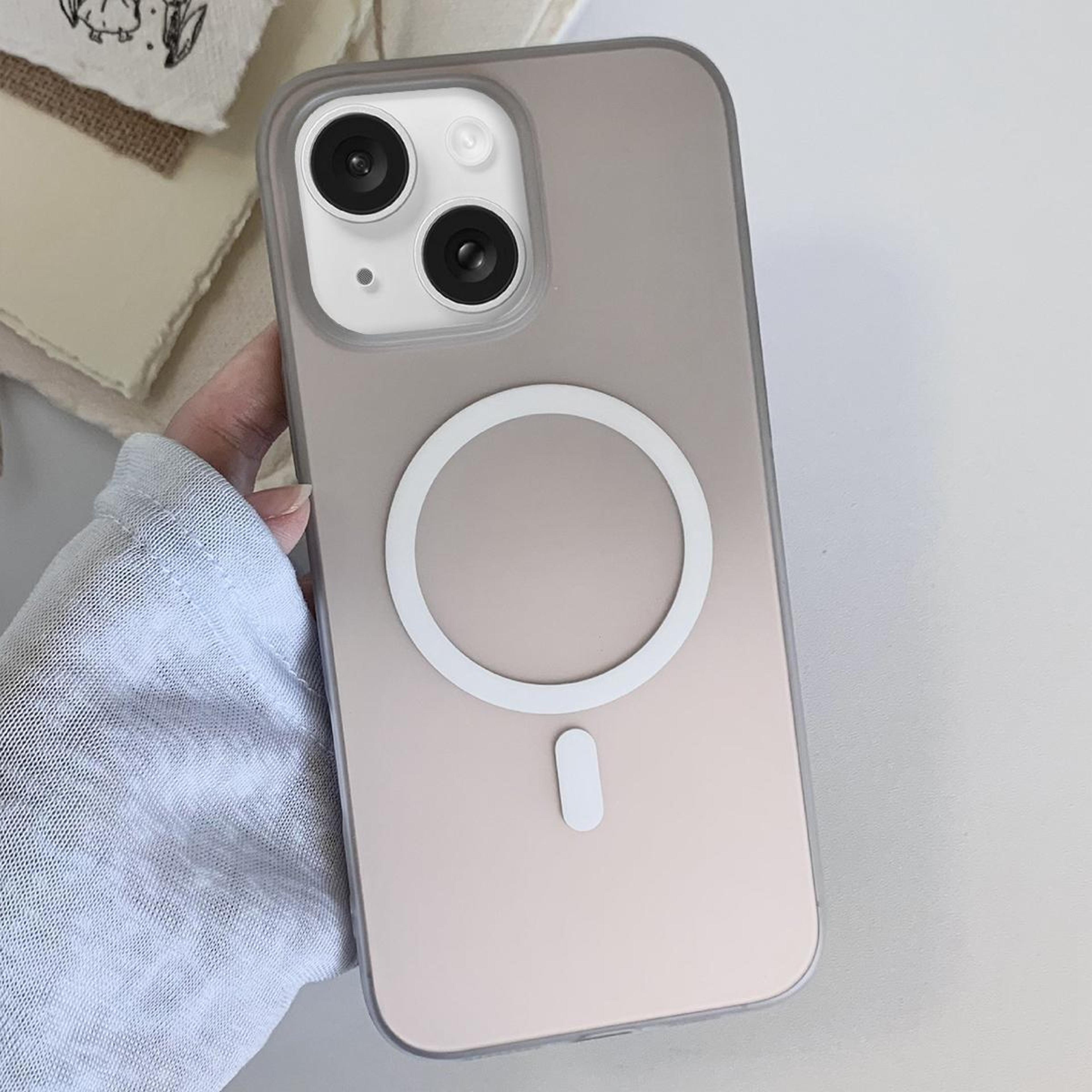 IPhone 15 Plus Magnetic Case Frosted Gradient Slim TPU Protective Cover 0