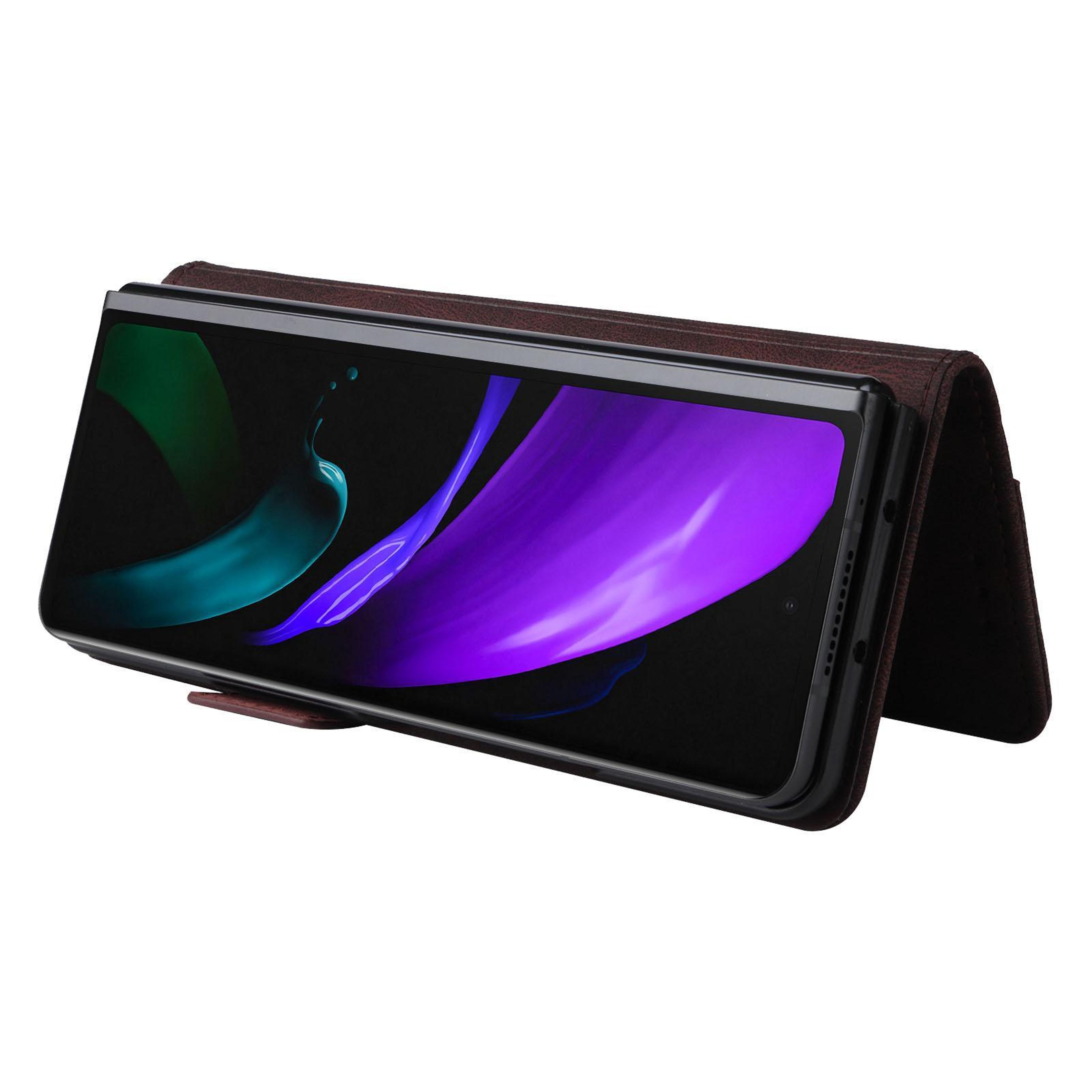 Galaxy Z Fold8 Ultra Leather Wallet Case With Magnetic Clasp Card Holder And Stand 3