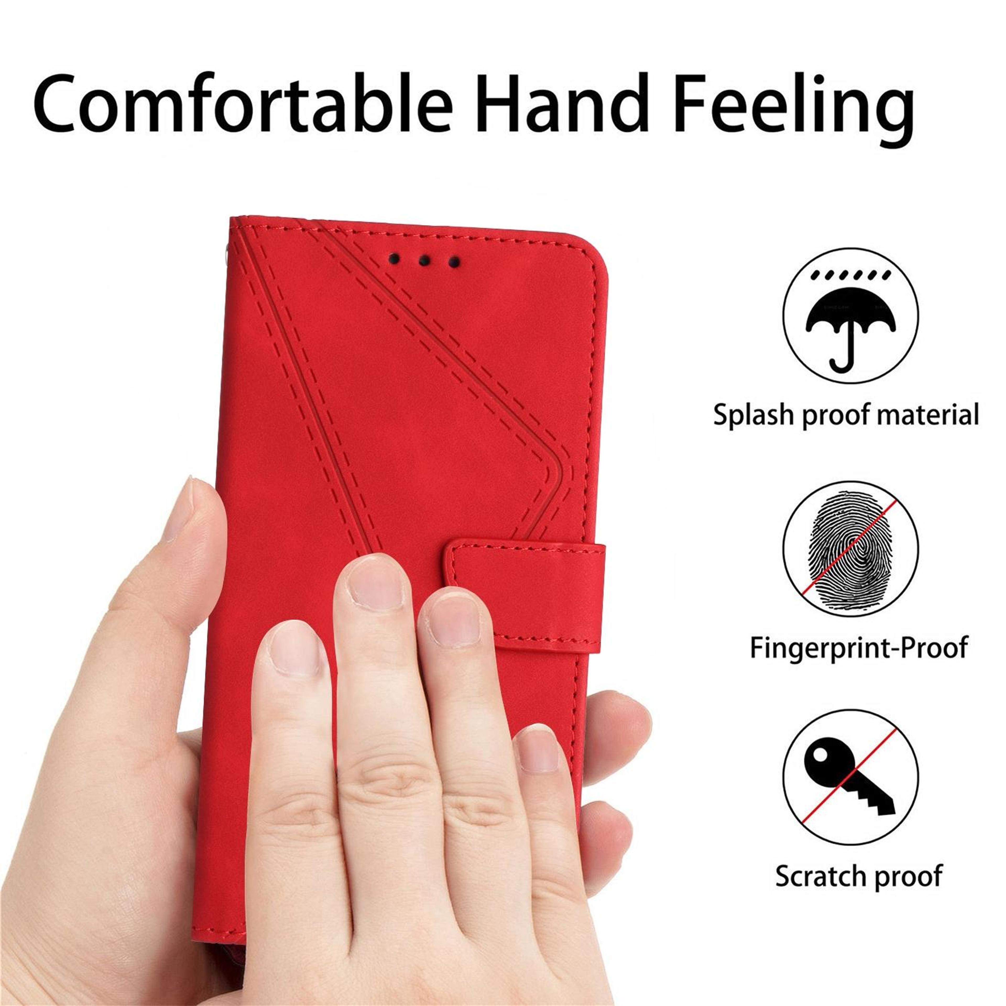 IPhone 17e 16e Leather Wallet Case With Card Slots Kickstand And Wrist Strap 5