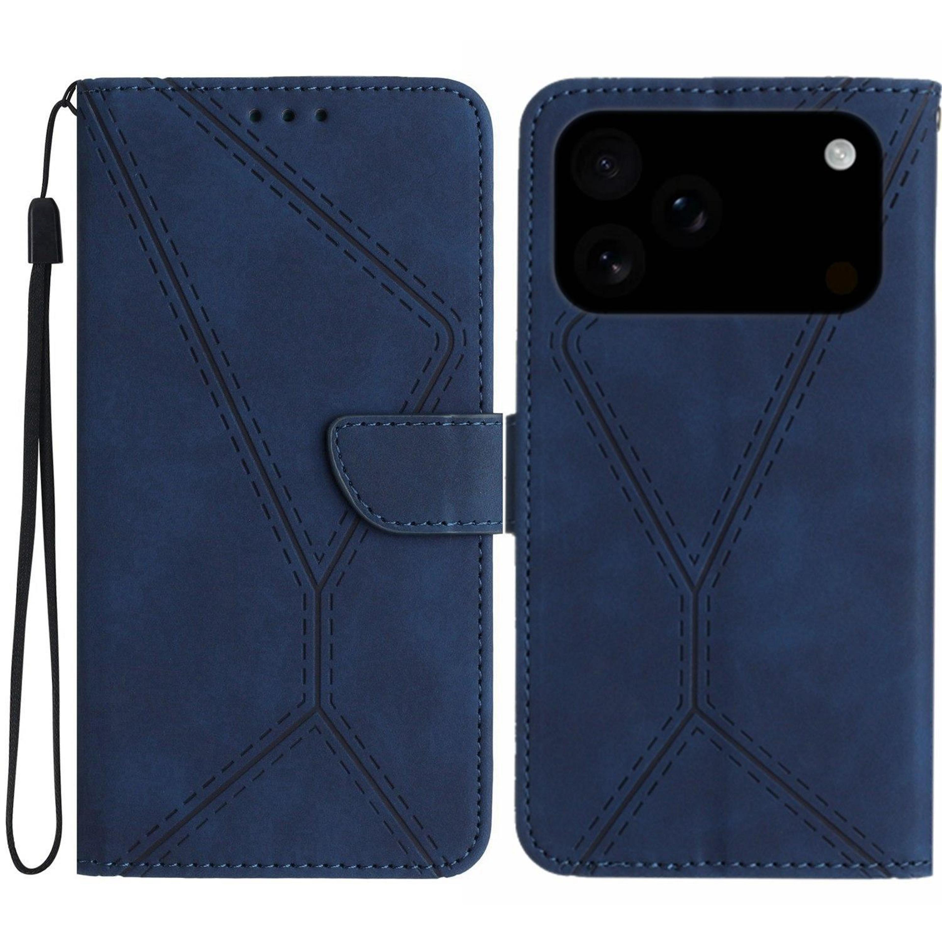IPhone 17 Pro Max Leather Wallet Case With Card Slots Kickstand And Wrist Strap 0