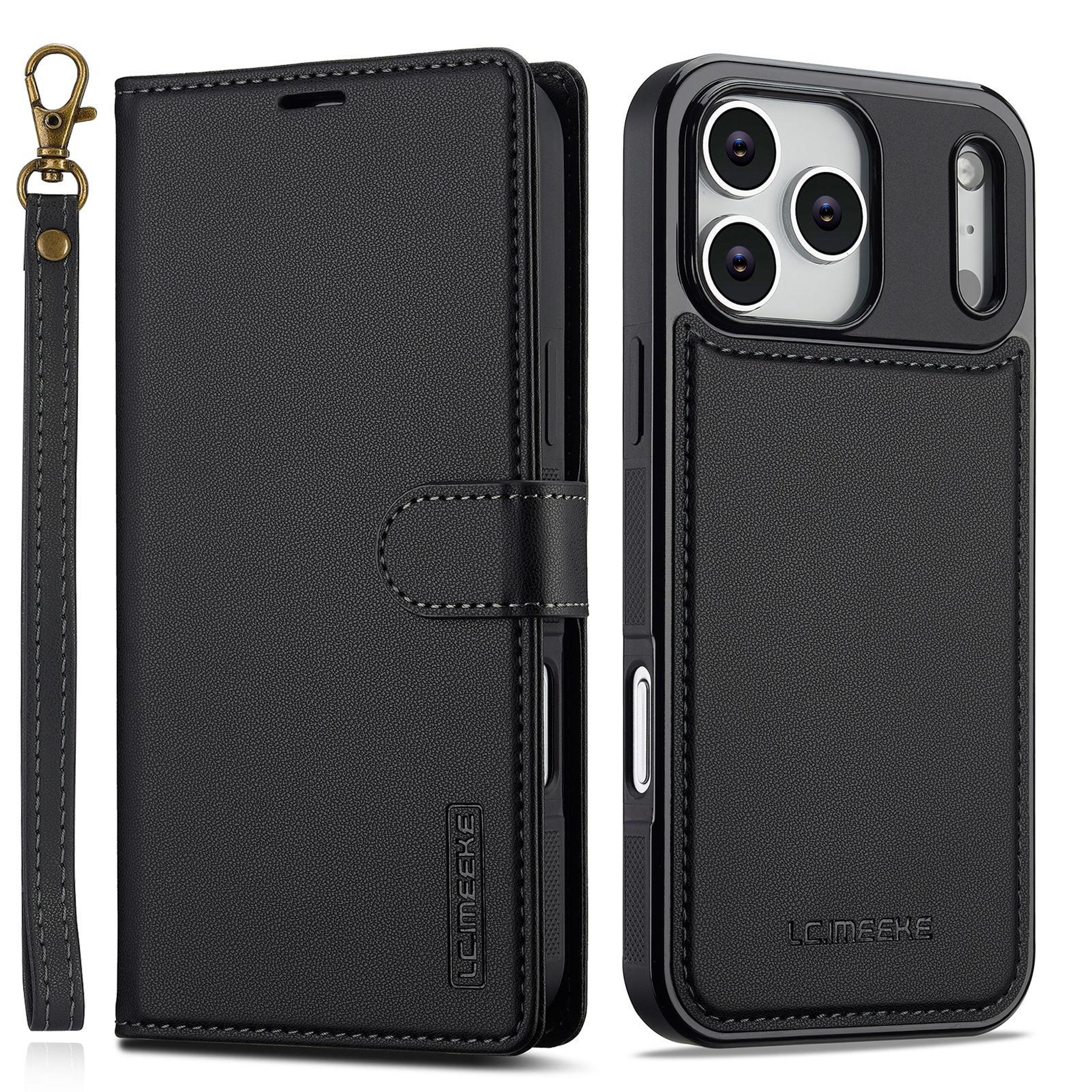 IPhone 17 Pro MagSafe Wallet Case With Detachable Cover And Lanyard 0