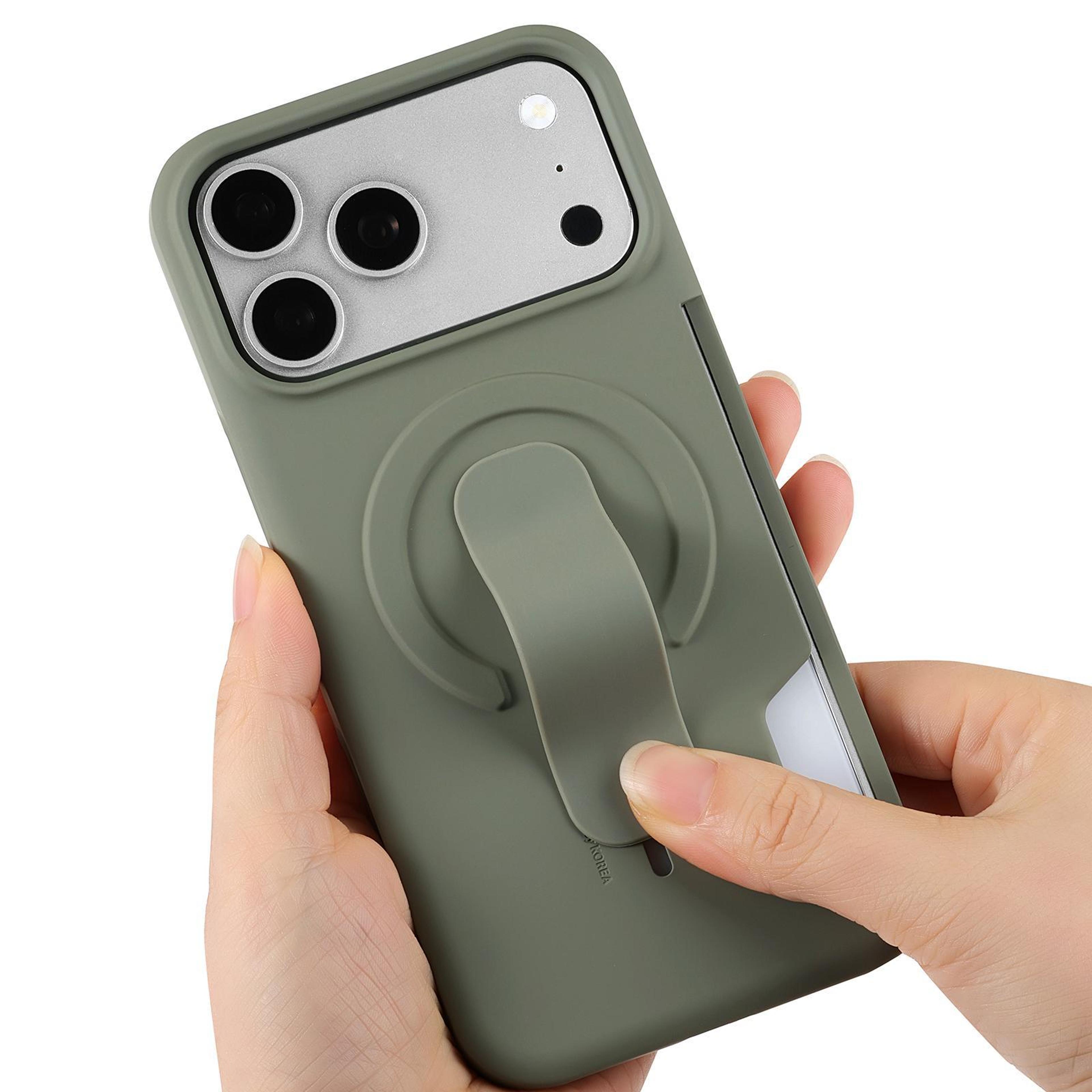 IPhone 15 Pro Max Case With Magnetic Charging Card Holder And Kickstand 3