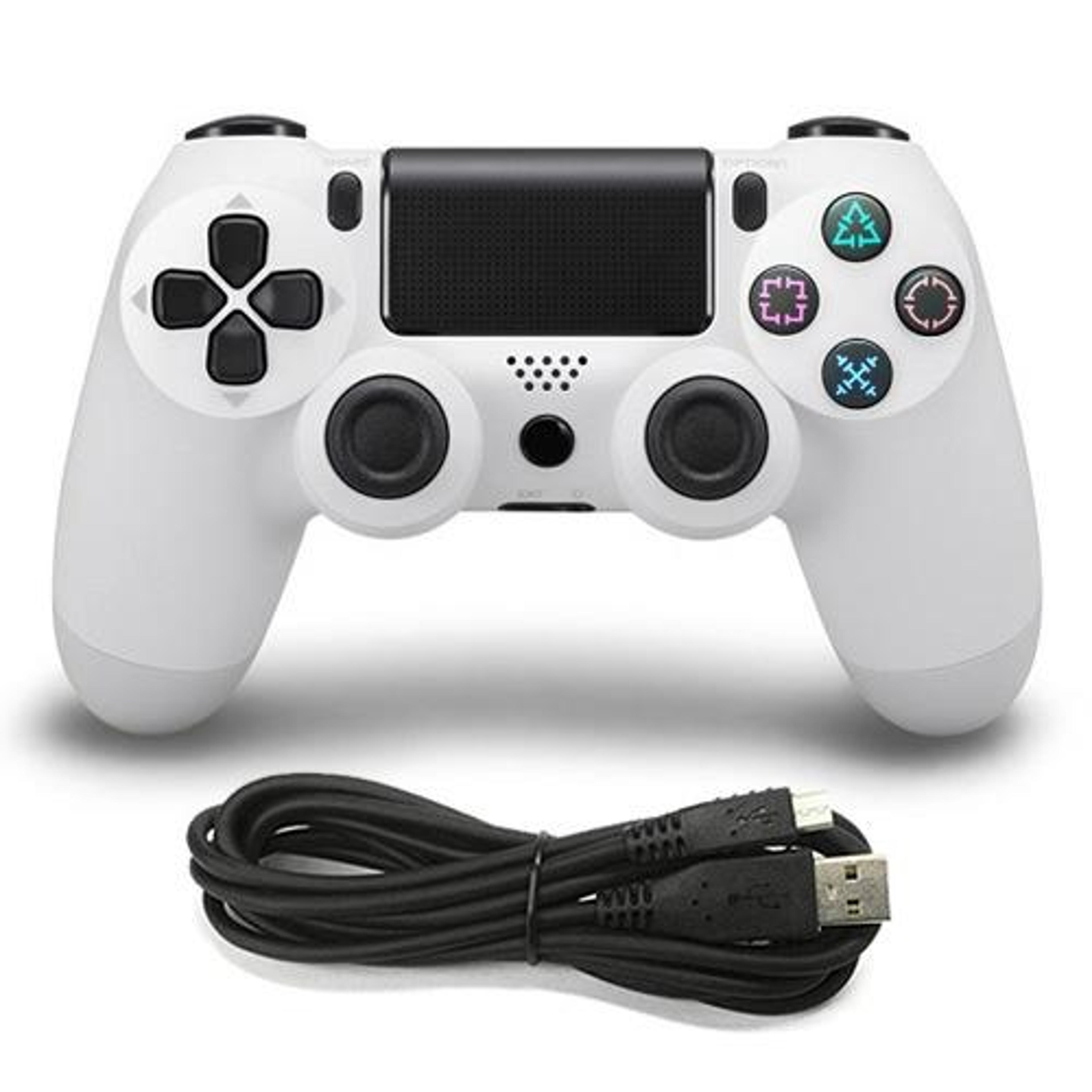 Wired PS4 Controller USB PlayStation 4 Gamepad In White 0