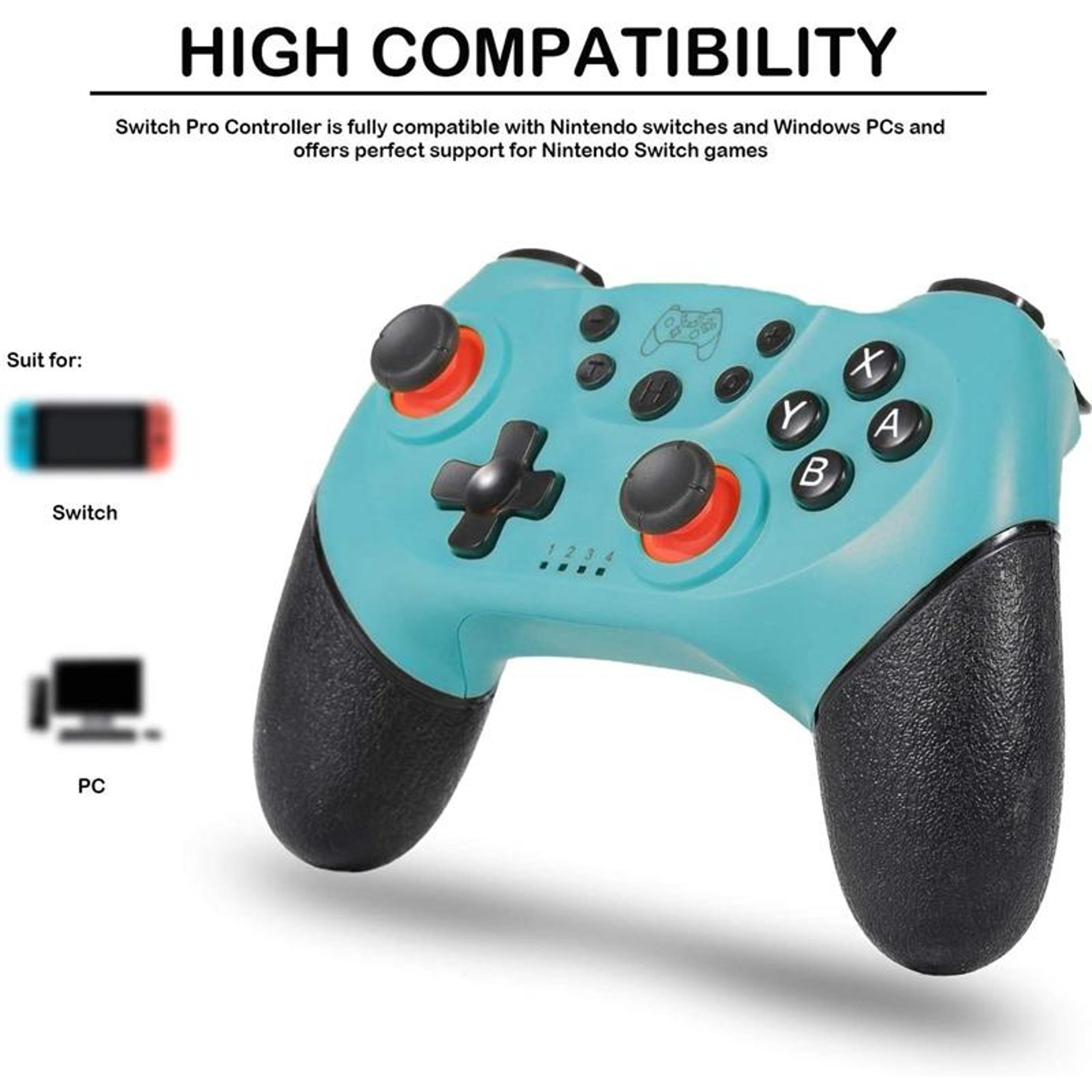 6Axis Wireless Switch Controller With Bluetooth Gyro Motion And Dual Vibration 6