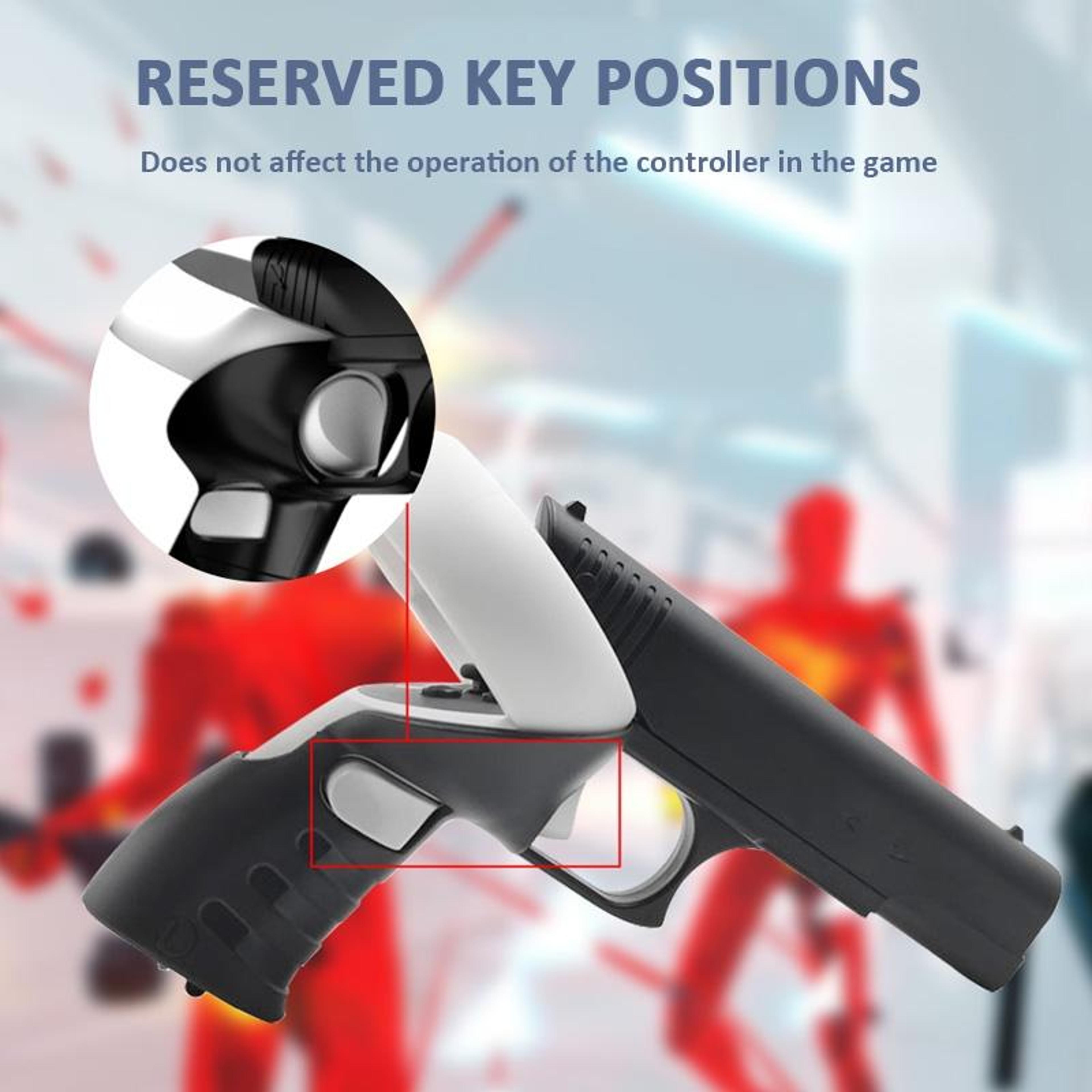 Meta Quest 2 Gun Grip VR Shooting Game Controller Accessory 5
