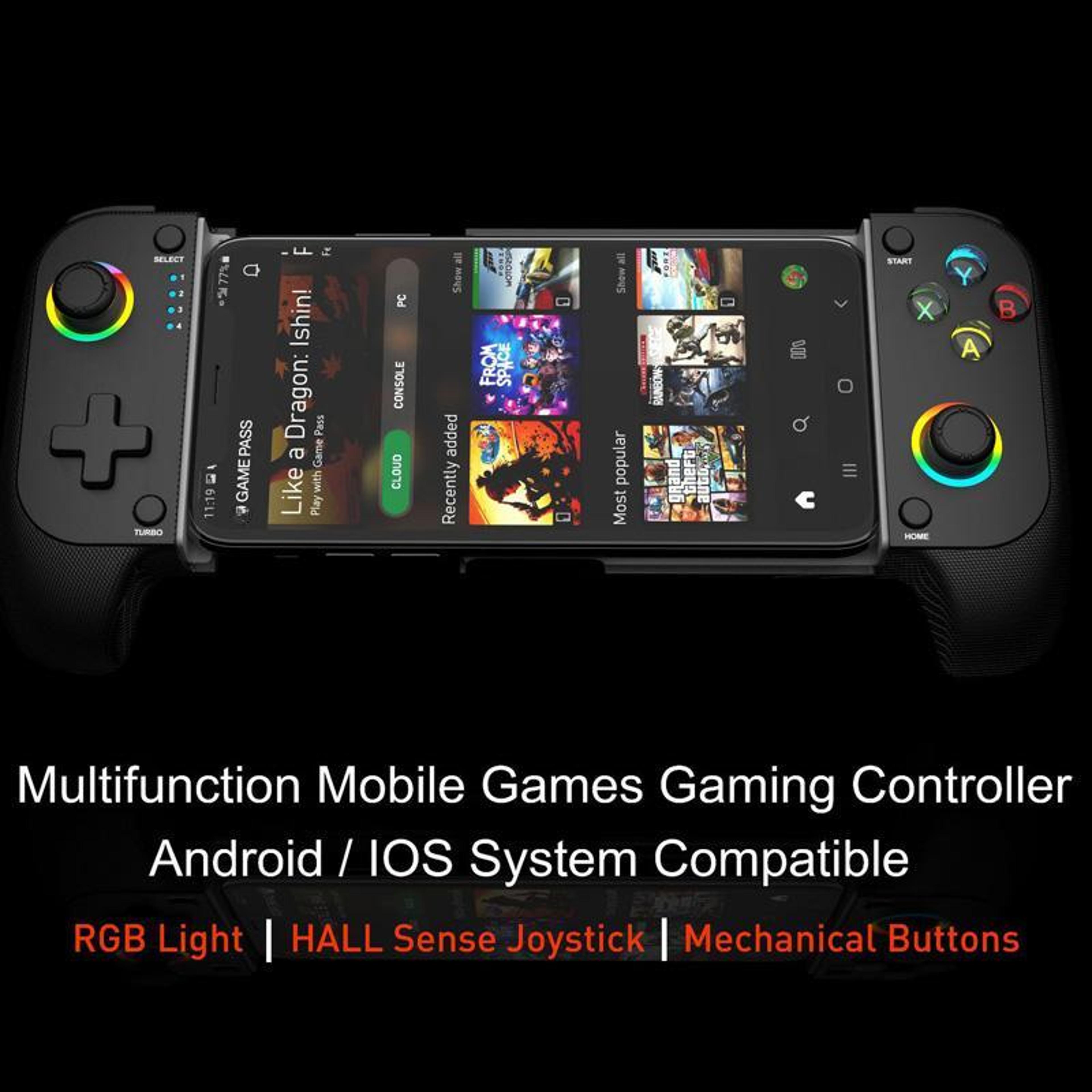 Retractable Wireless Gaming Controller With Hall Effect Joysticks RGB Lighting And Dual Vibration 1