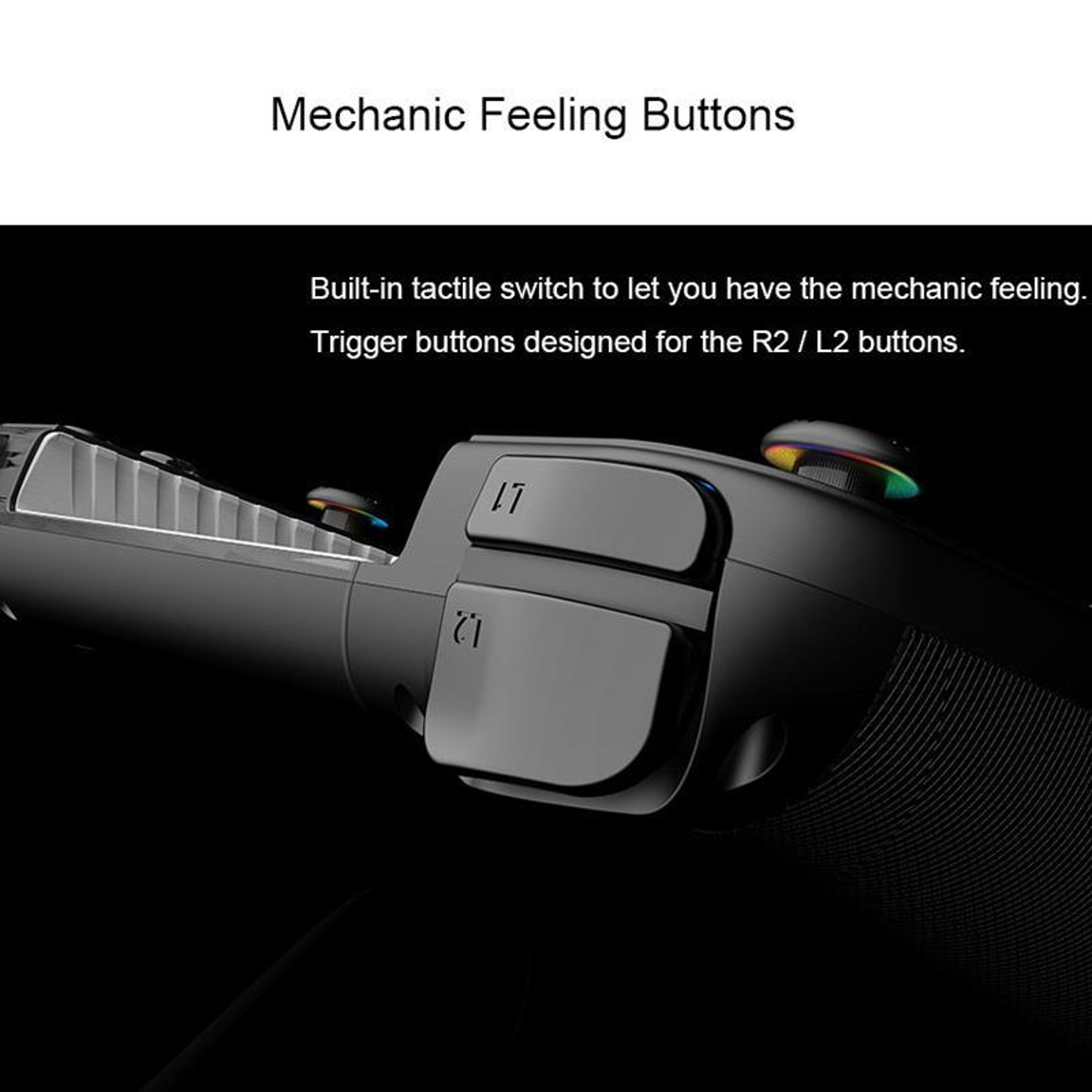 Retractable Wireless Gaming Controller With Hall Effect Joysticks RGB Lighting And Dual Vibration 3