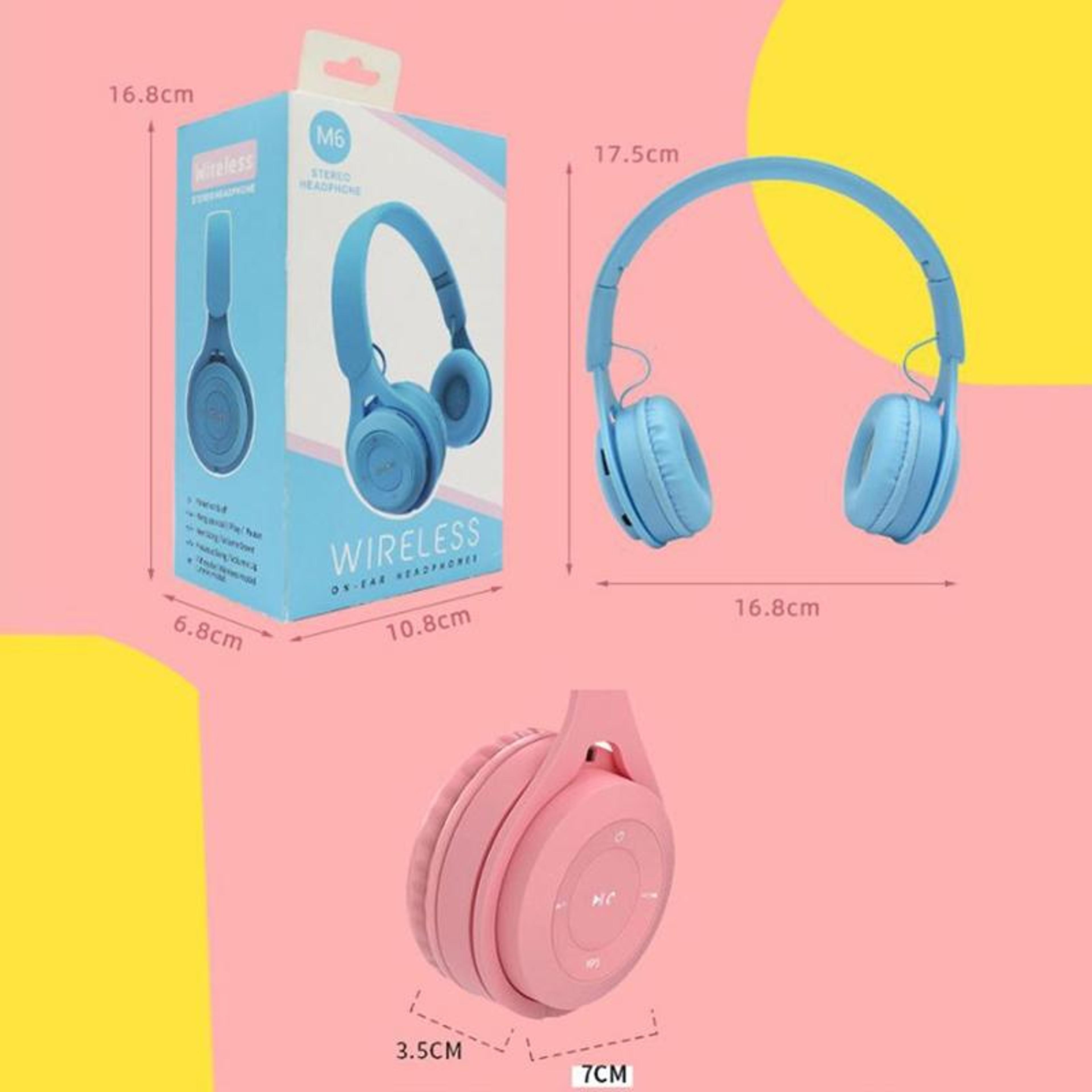 M6 Wireless Bluetooth Headphones With Mic Foldable HiFi Gaming Headset 2