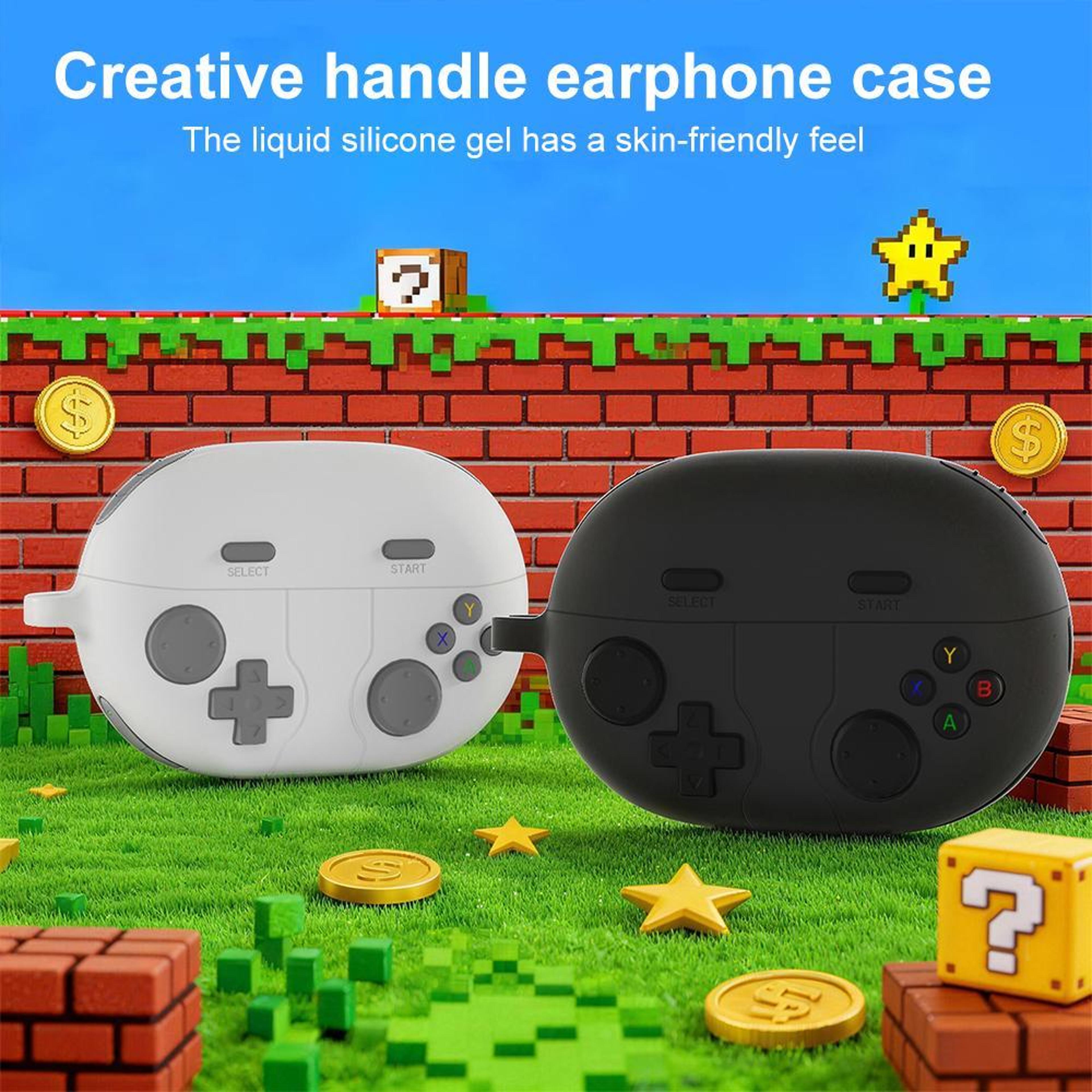 Huawei FreeBuds Pro 5 Case Retro Game Console Silicone Protective Cover With Carabiner 5