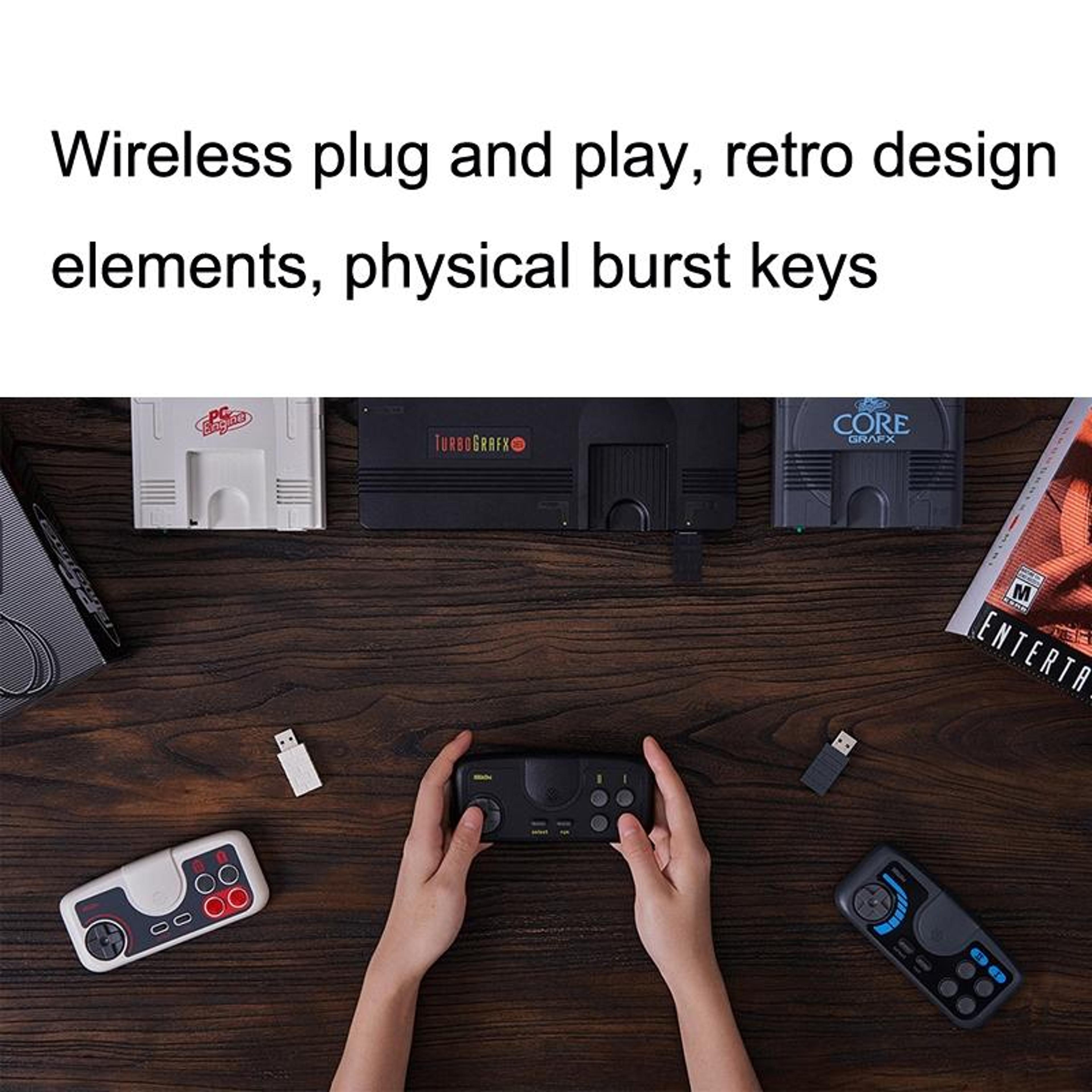 8BitDo PCE 24G Wireless Gamepad For Switch Retro Controller With Turbo Light Gray 5