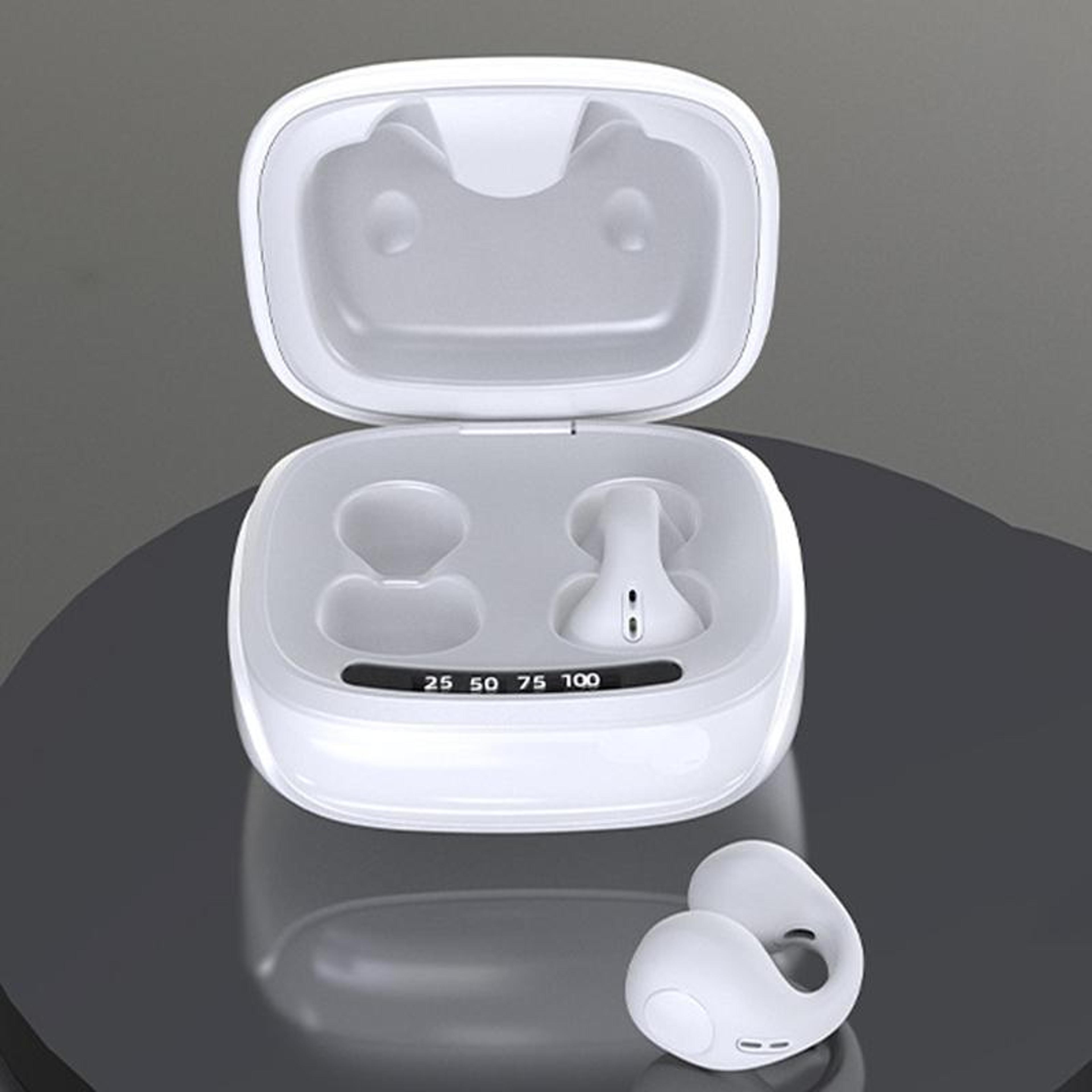 jx80 open ear bone conduction clip-on bluetooth 5.3 earbuds with noise-reduced calls