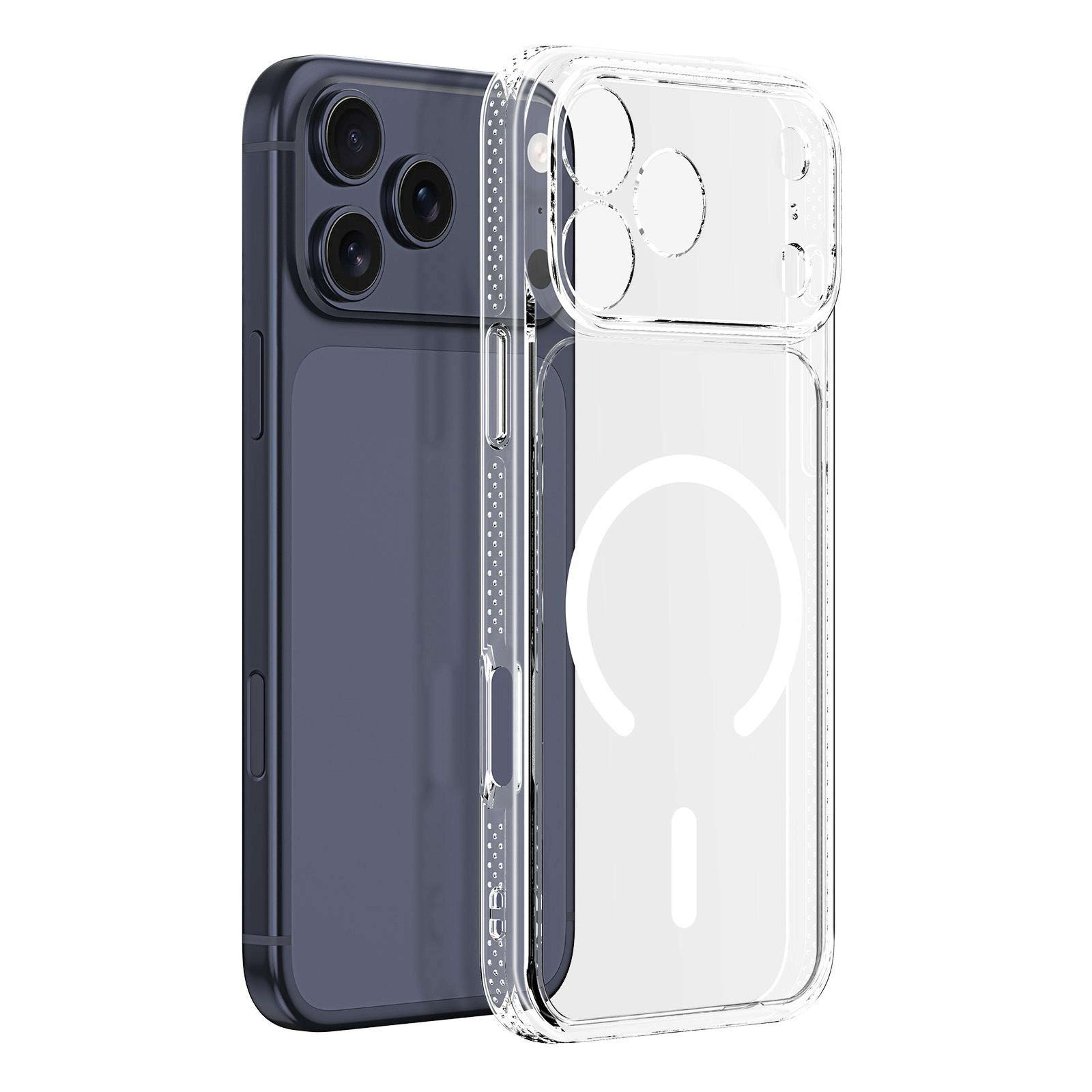 dux ducis clin mag iphone 18 pro magsafe case clear shock-absorbing pc tpu cover