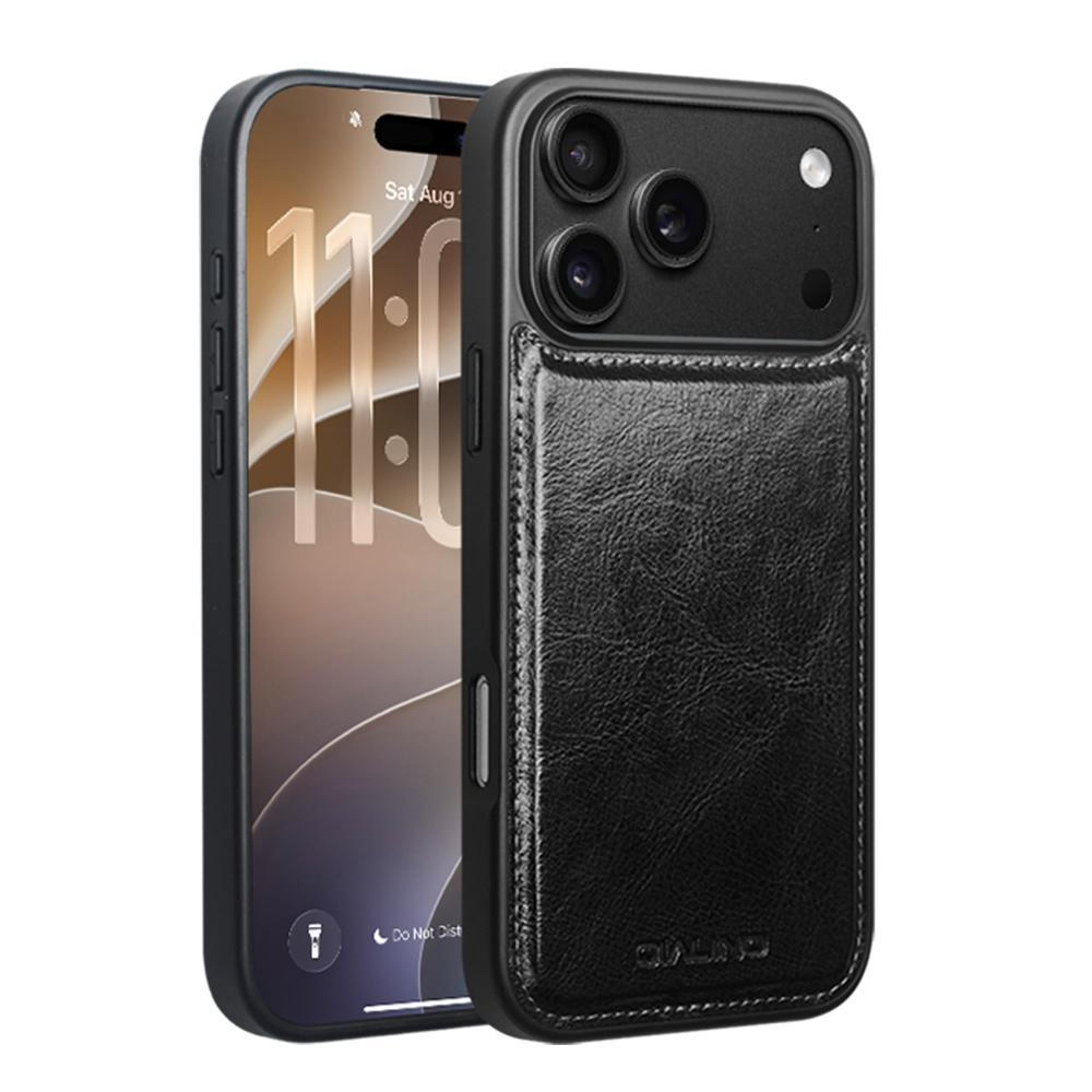 QIALINO Genuine Leather IPhone 18 Pro Max Case With Slim FullWrap Protection 0