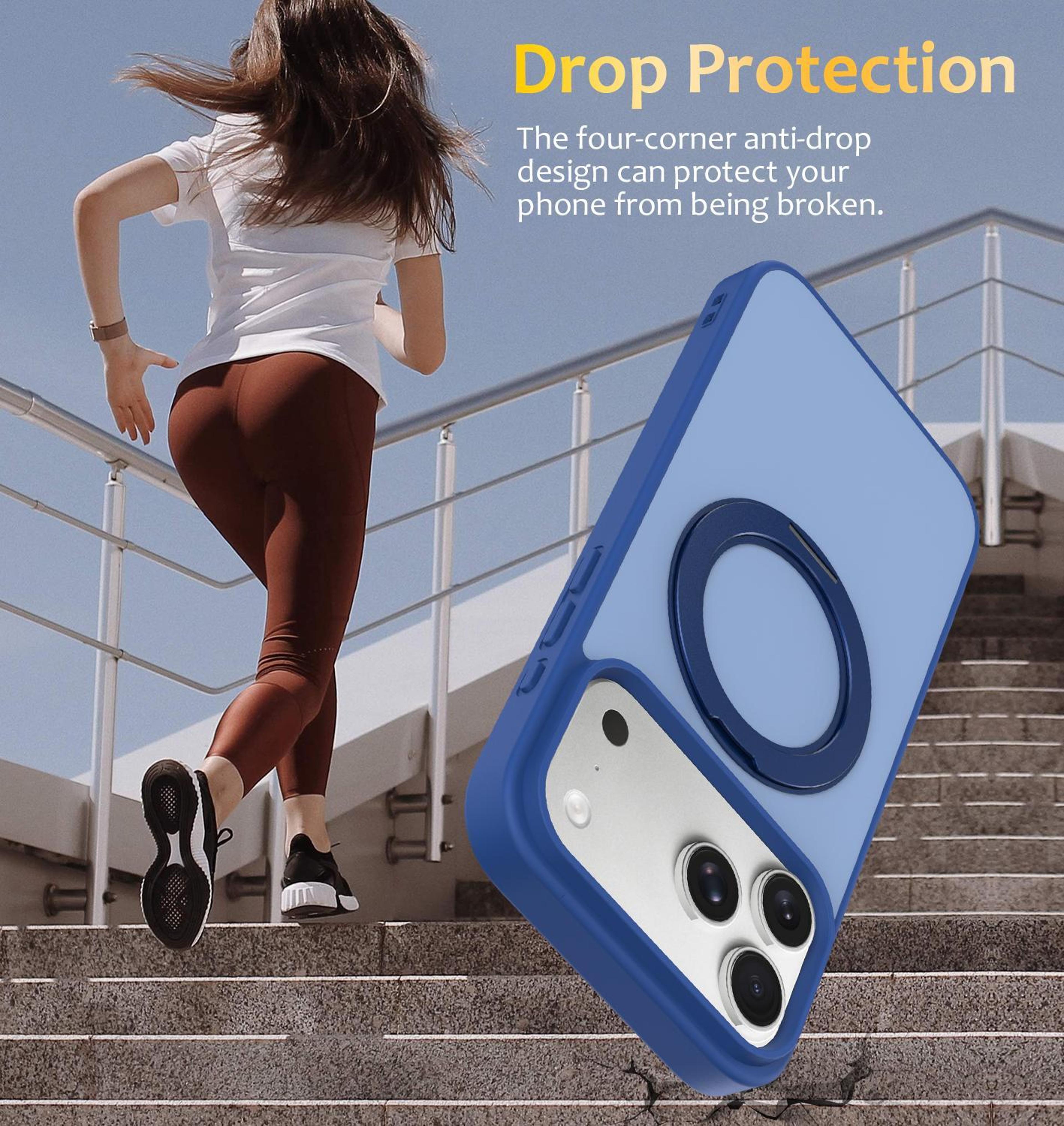 IPhone 18 Pro Max Case With 360 Rotating Kickstand And Magnetic Ring Matte Protective Cover 2